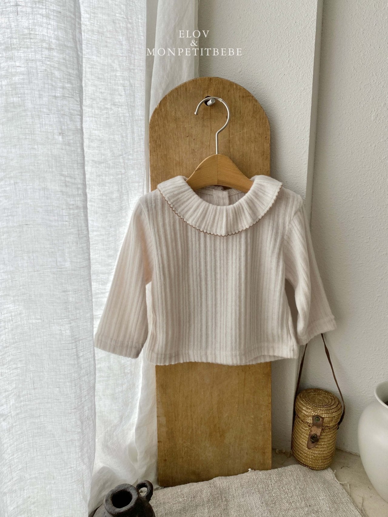(予約) mon petit bebe /  Luane frill T-shirt