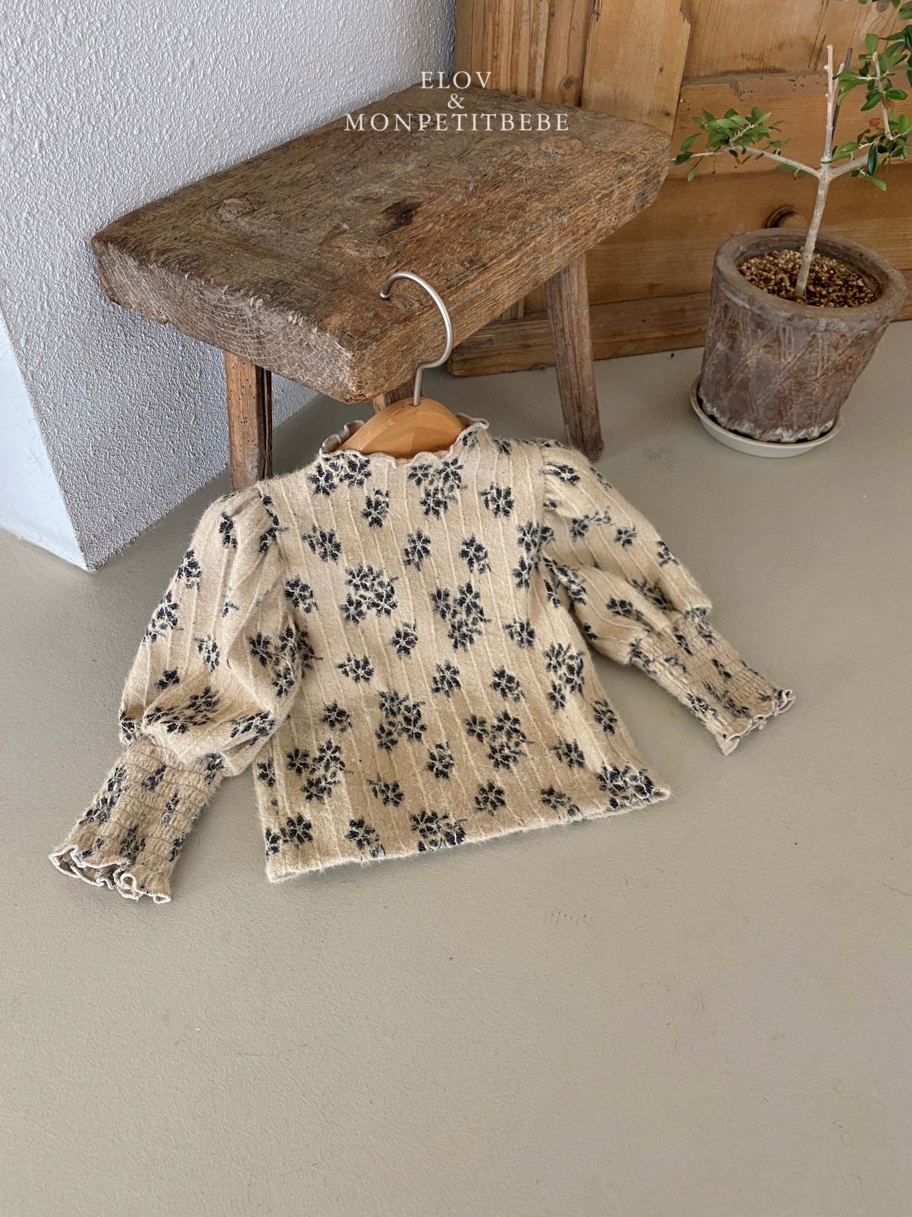 (予約) mon petit bebe /  Maren smoke t-shirt