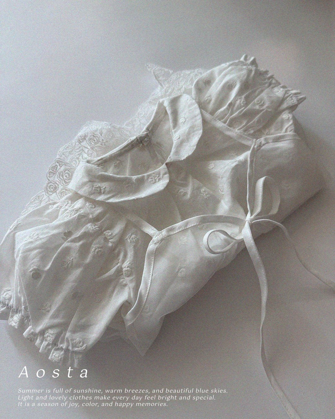 (予約) Aosta / Lace Open Dress