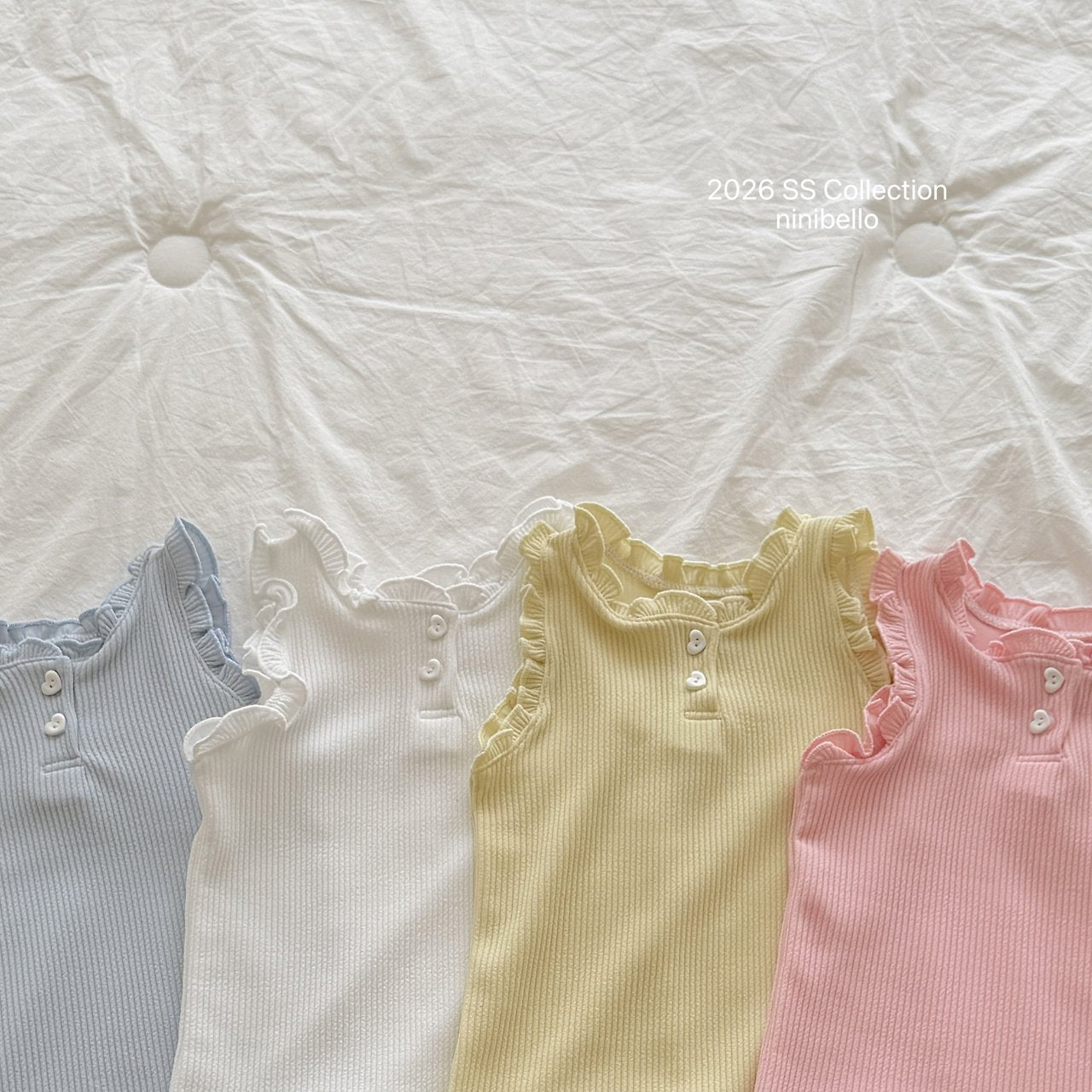 (予約) ninibello / Romi Frill Sleeveless Top