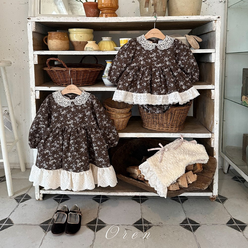 (予約) OREN /  Serena Flower Padded Dress