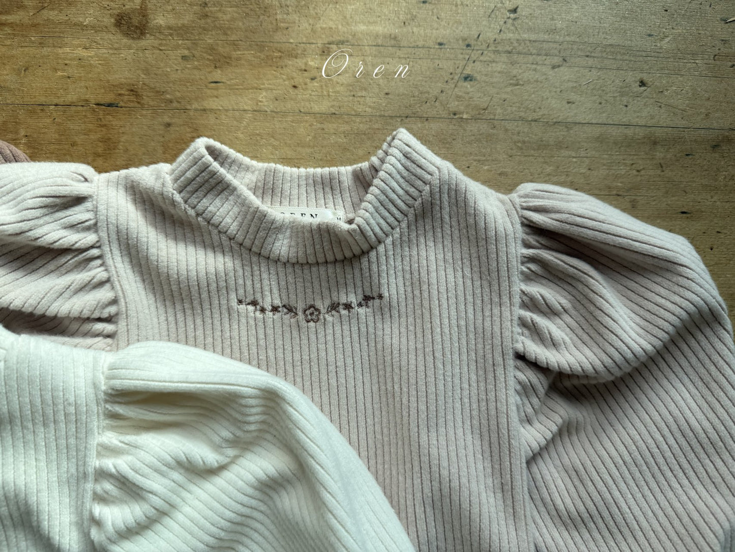 (予約) OREN / Marie Velour Ribbed Tee