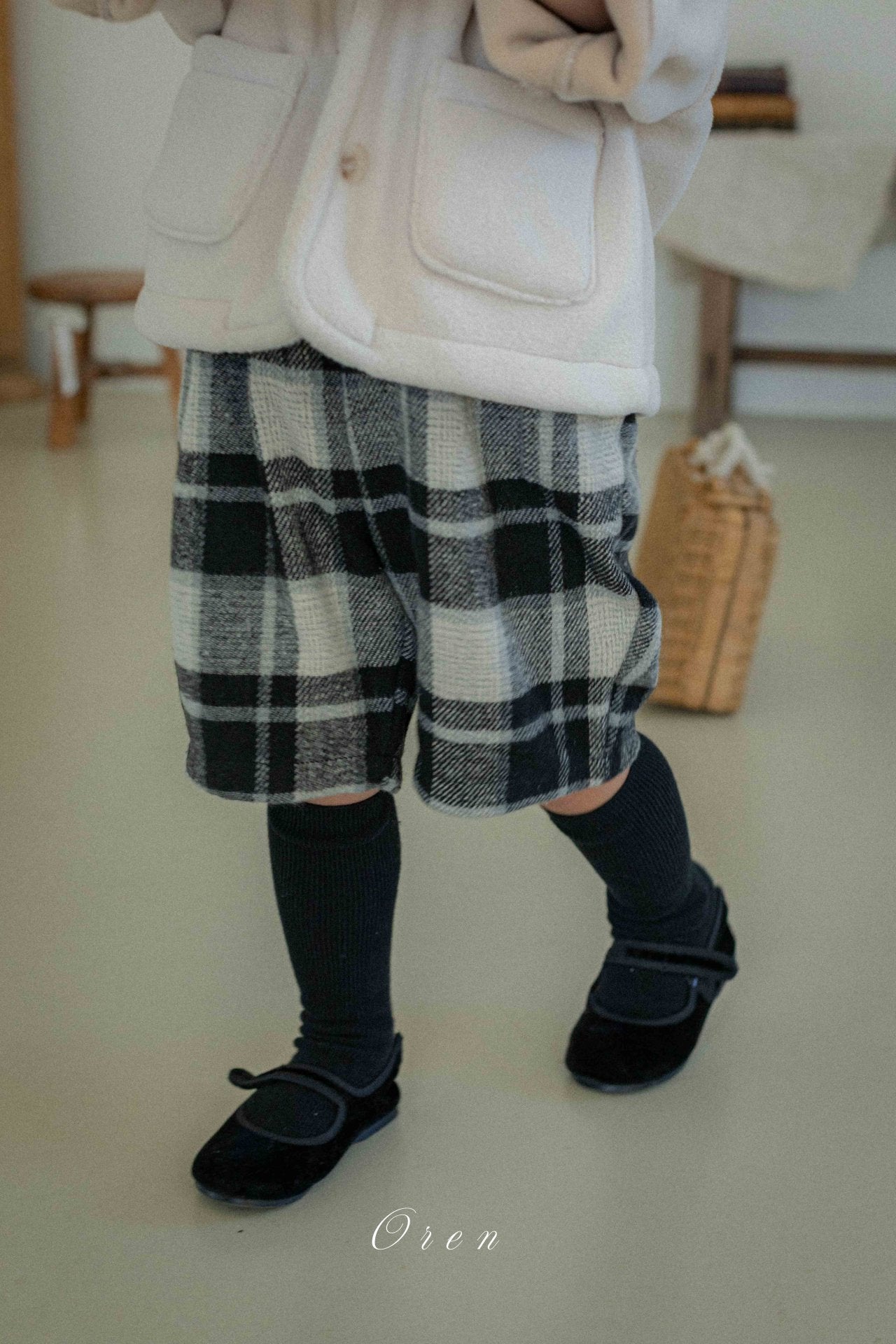 (予約) OREN / Brunel Check Overalls and 6/8 Length Pants
