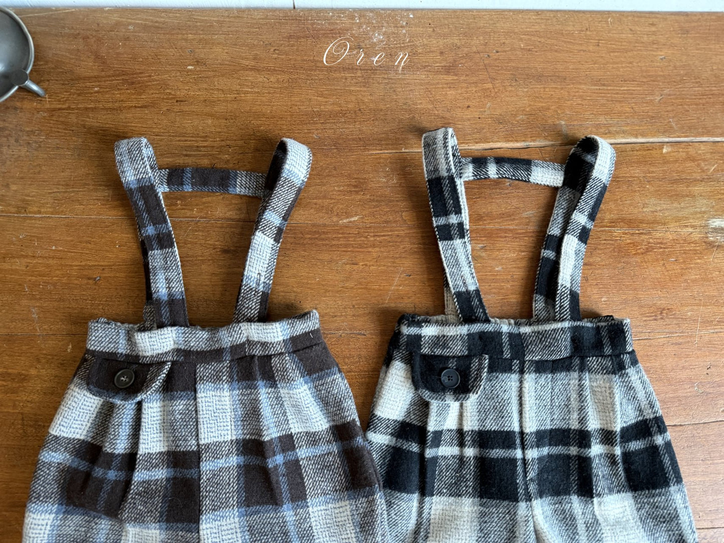 (予約) OREN / Brunel Check Overalls and 6/8 Length Pants