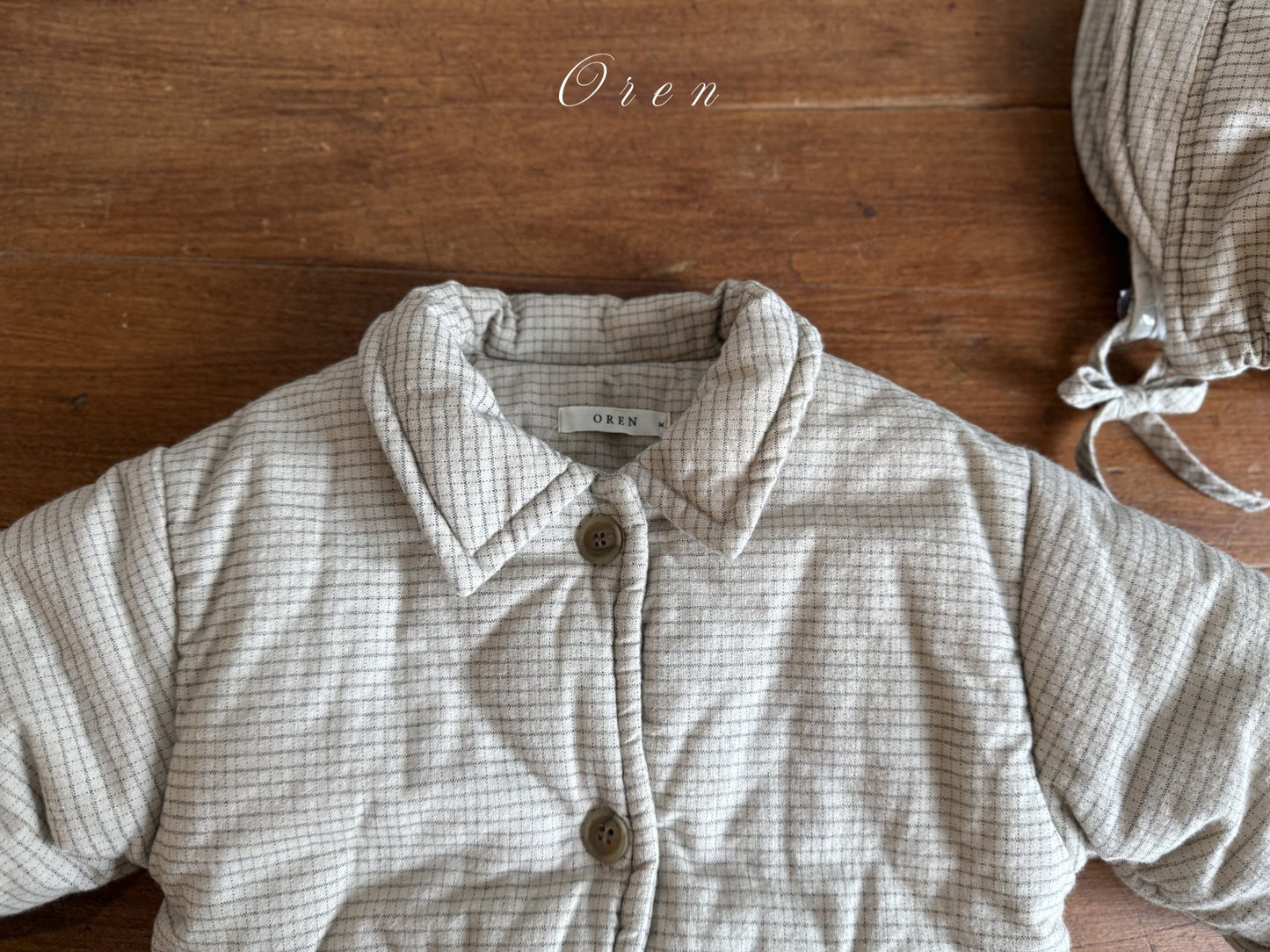 (予約) OREN / Baguette Check Padded Jumper