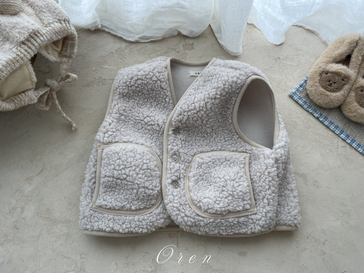 (予約) OREN / Bear Fleece Vest