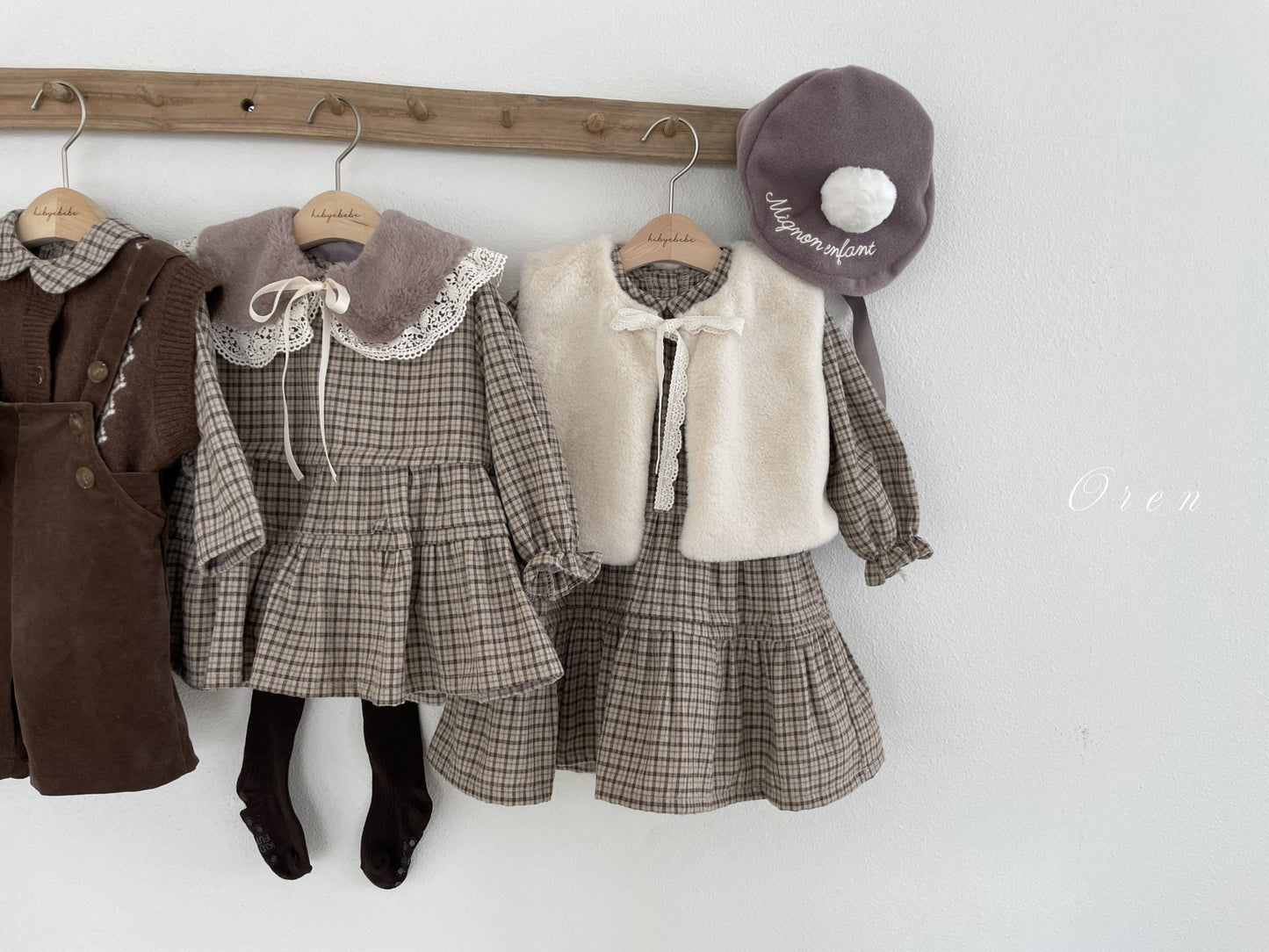 (予約) OREN /  Brushed Check Dress