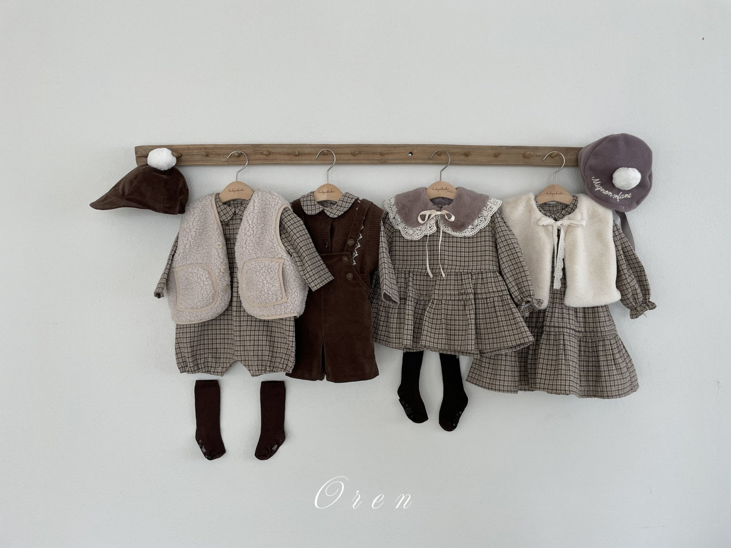 (予約) OREN /  Brushed Check Dress