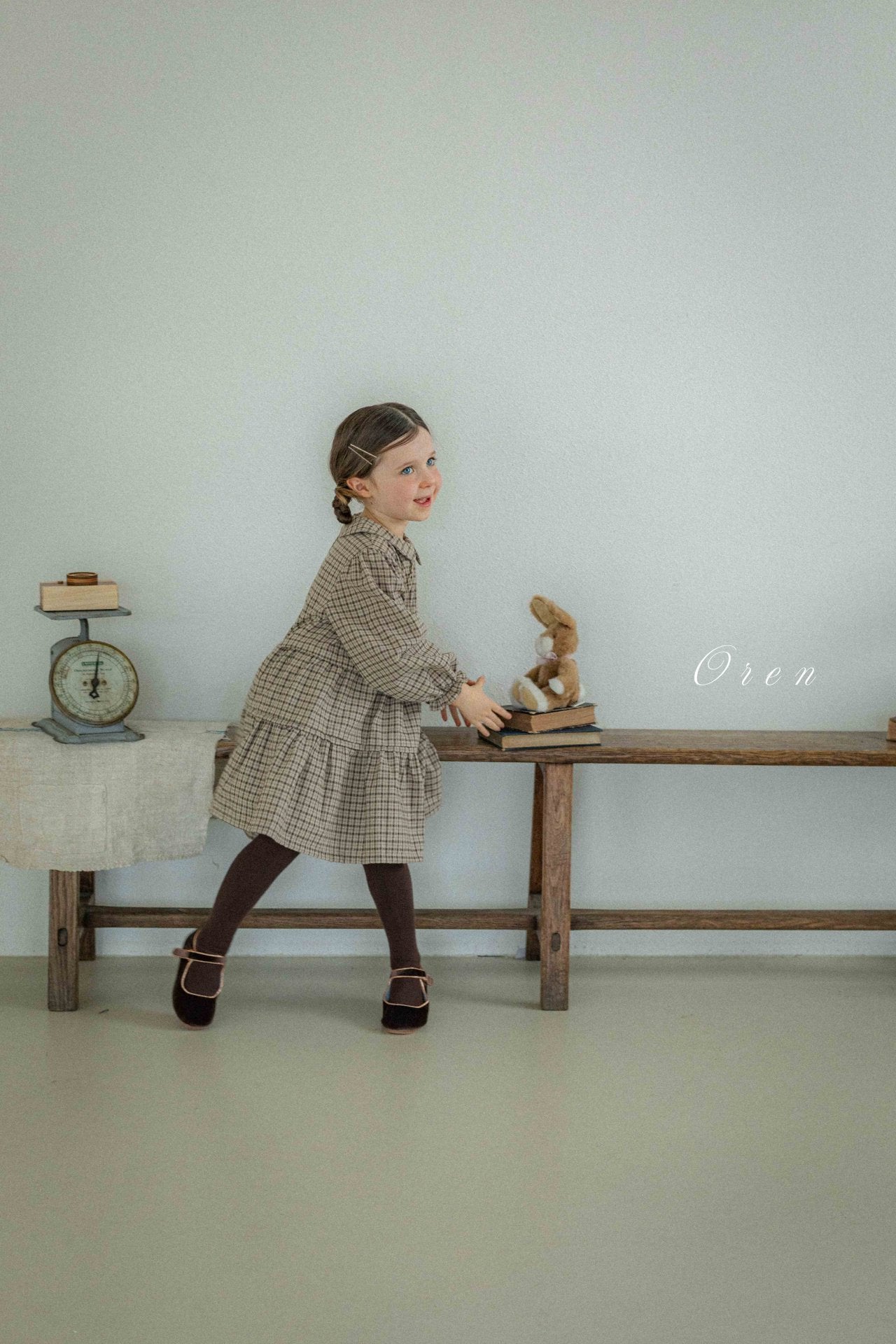 (予約) OREN /  Brushed Check Dress