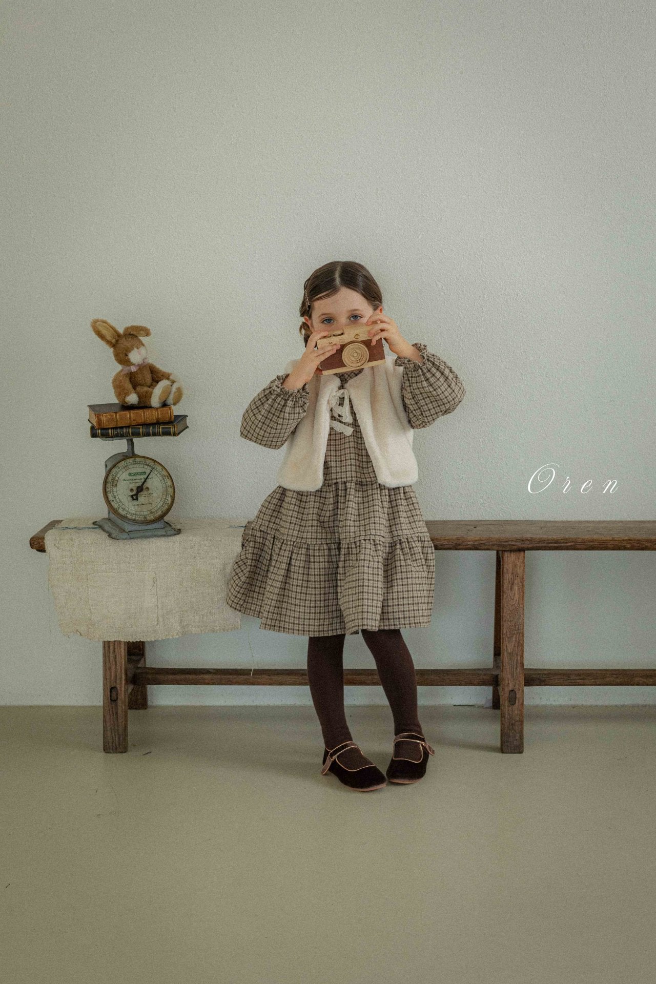 (予約) OREN /  Brushed Check Dress