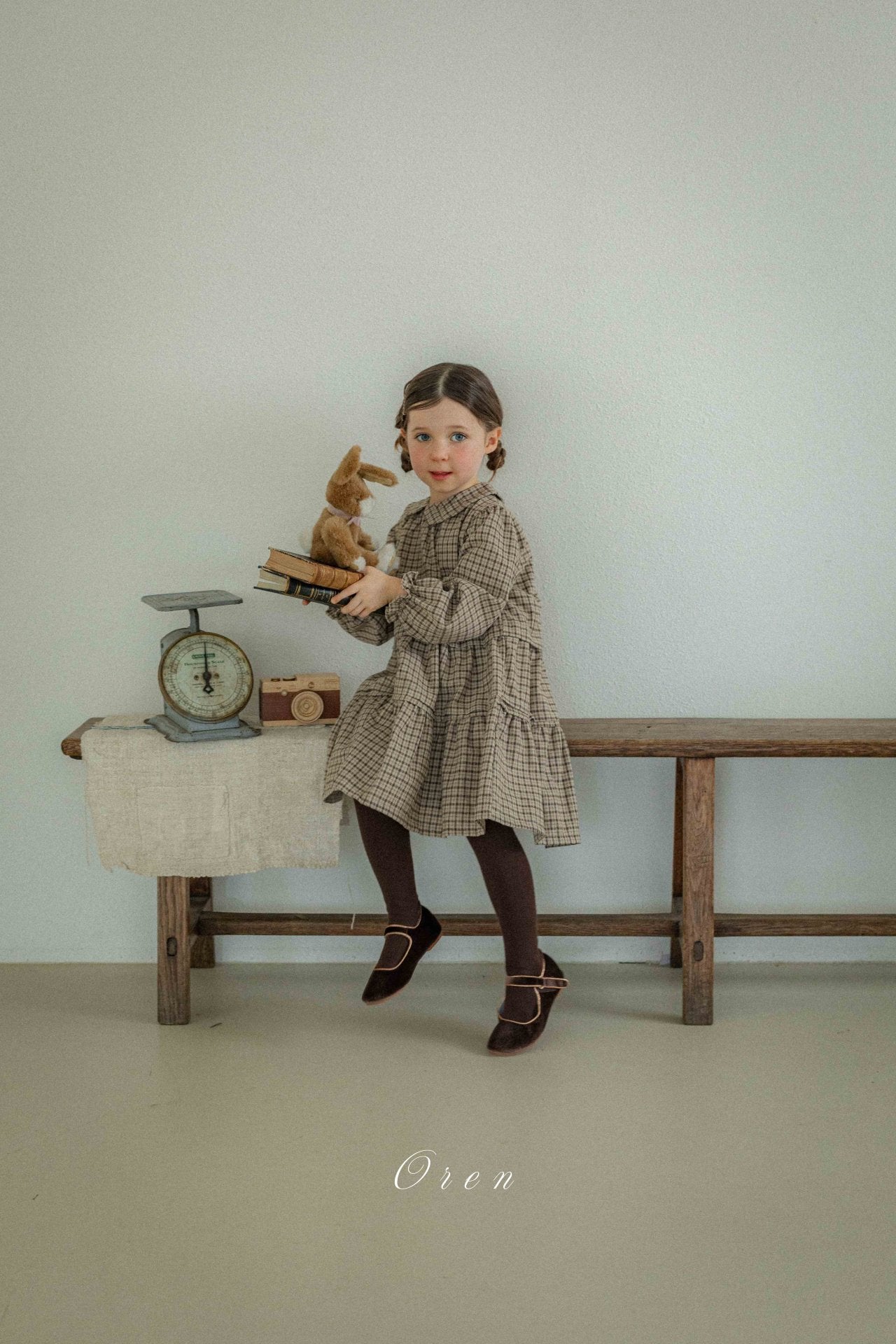 (予約) OREN /  Brushed Check Dress