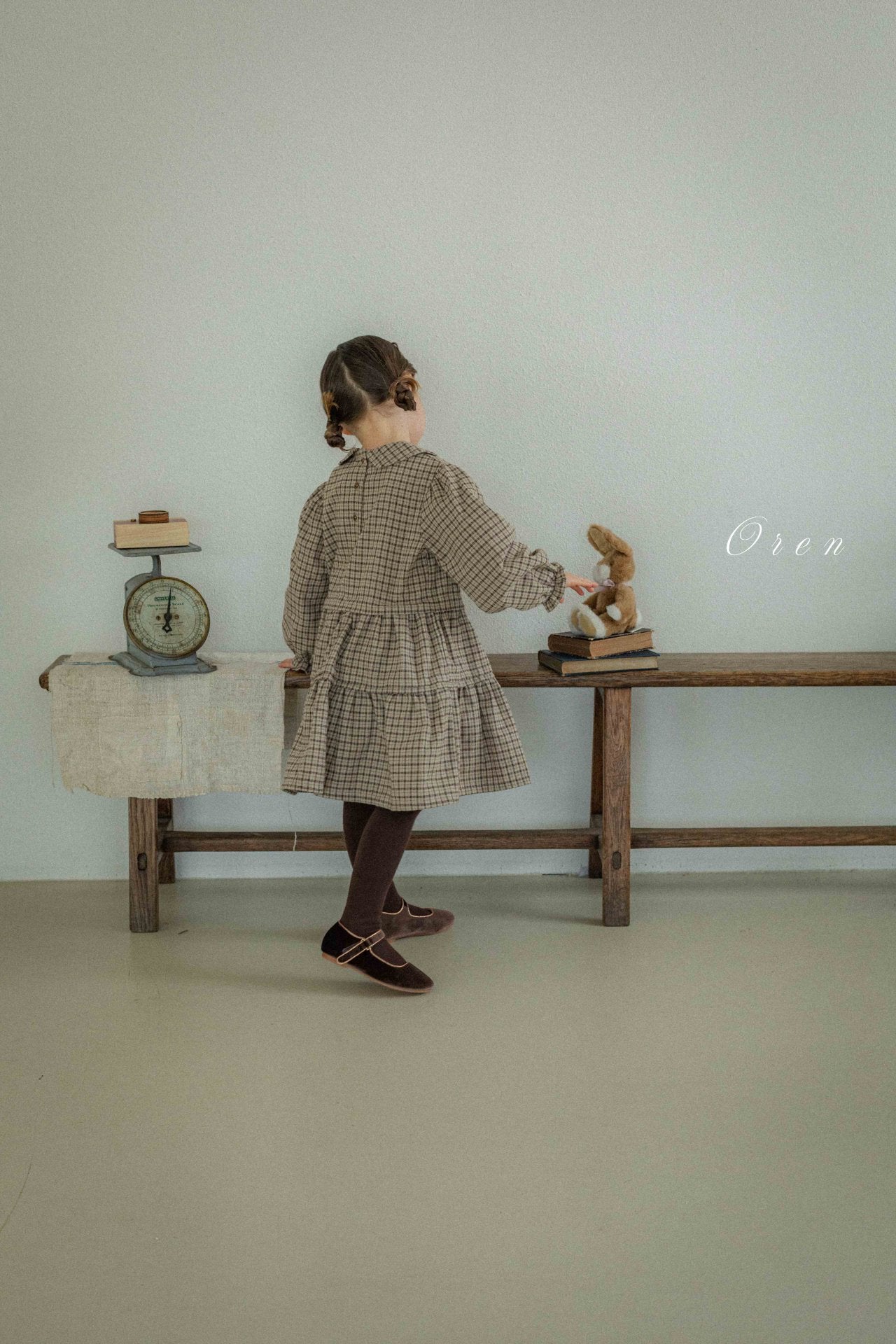 (予約) OREN /  Brushed Check Dress