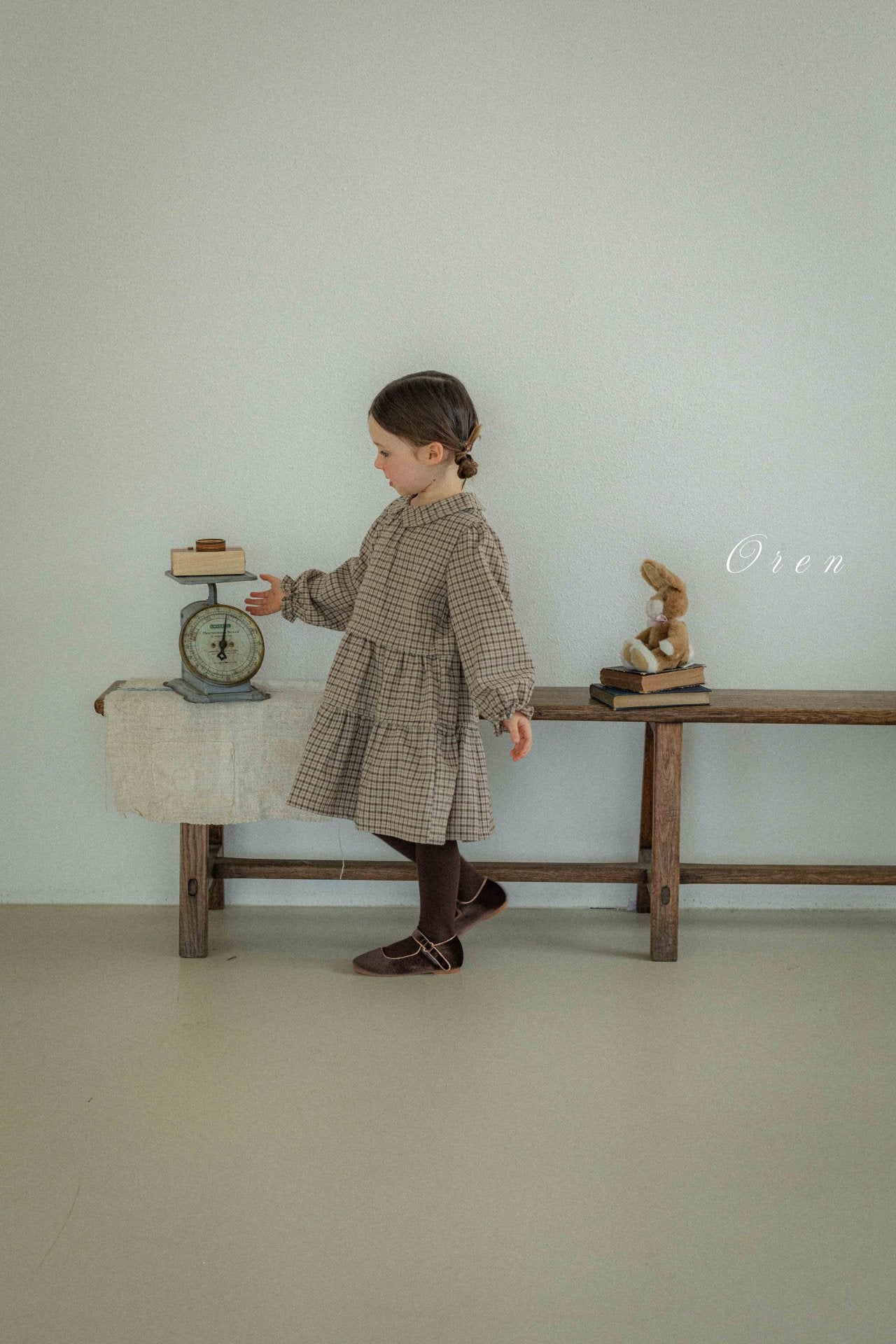 (予約) OREN /  Brushed Check Dress