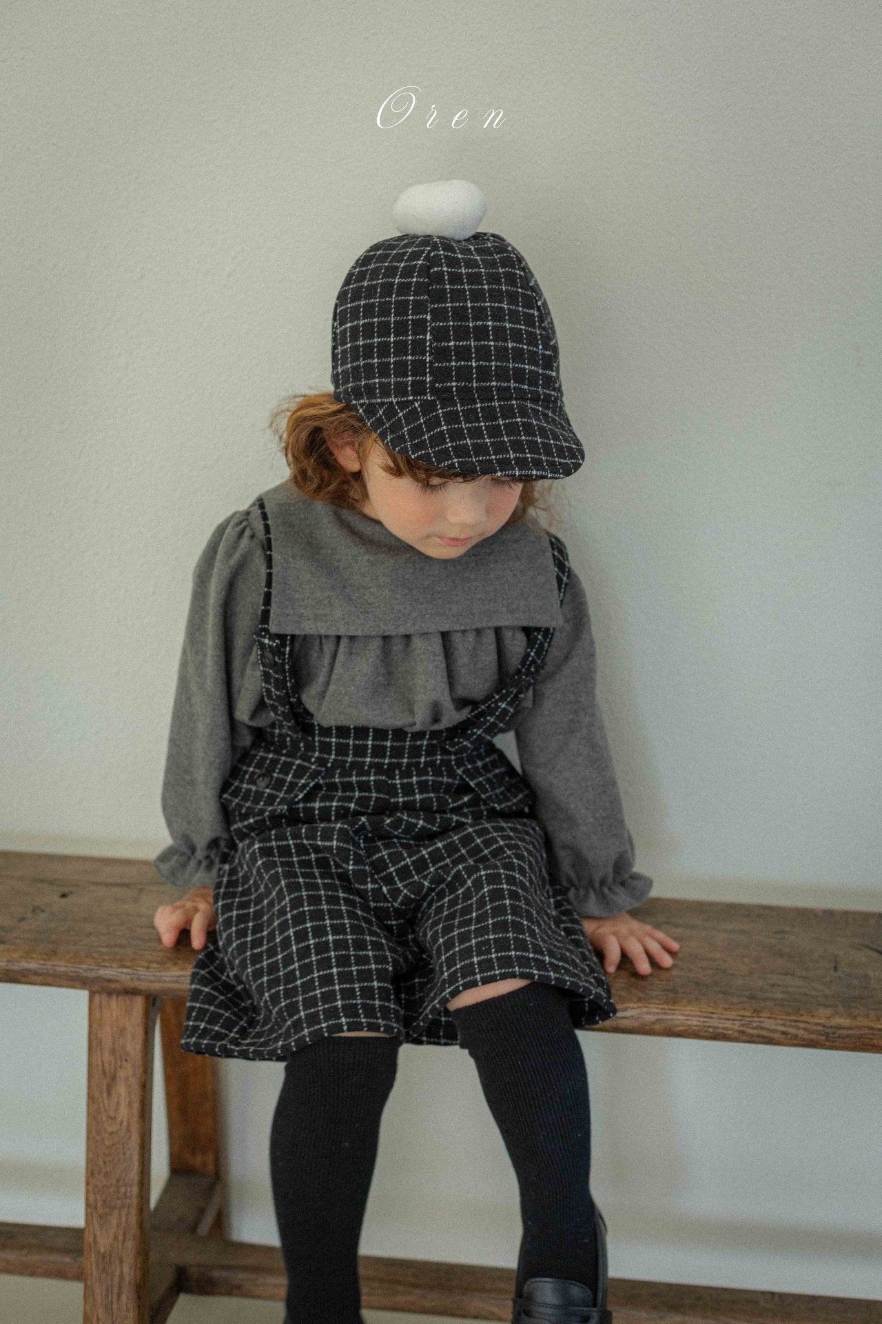(予約) OREN /Miel Check Suspender Pants