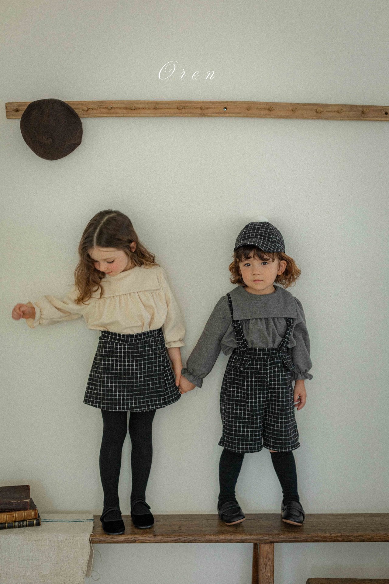 (予約) OREN /Miel Check Suspender Pants