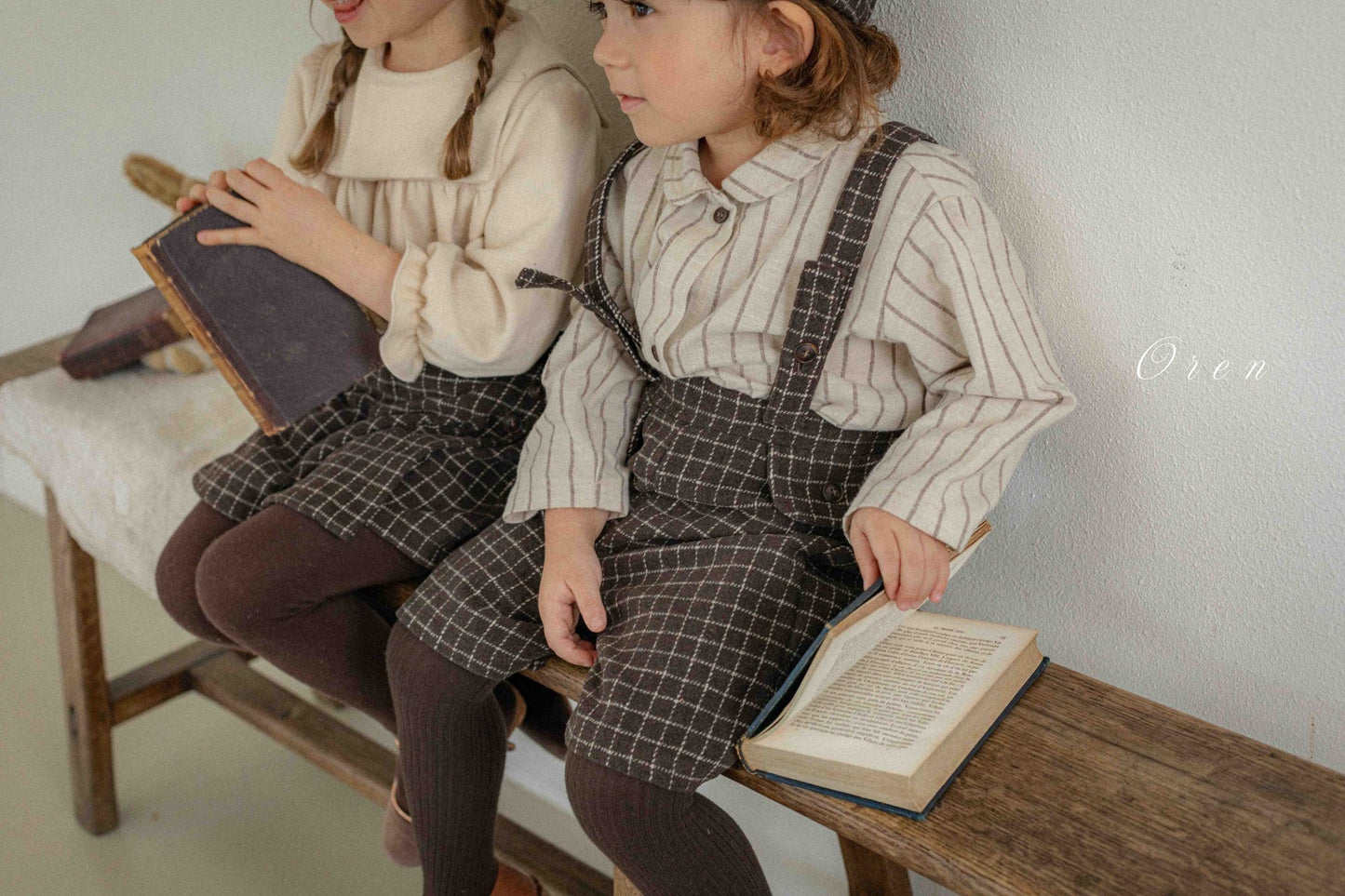 (予約) OREN /Miel Check Suspender Pants