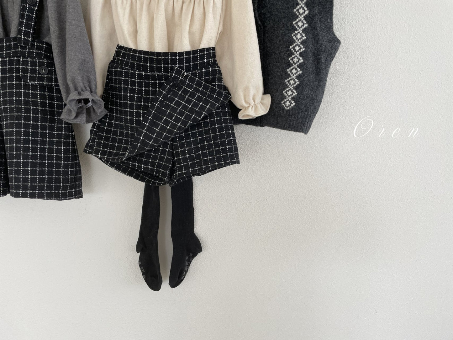 (予約) OREN /  Miel Check Culottes