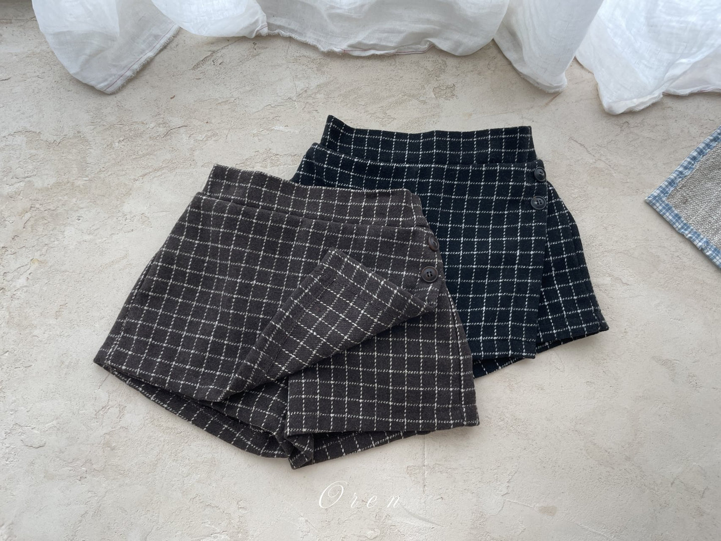 (予約) OREN /  Miel Check Culottes