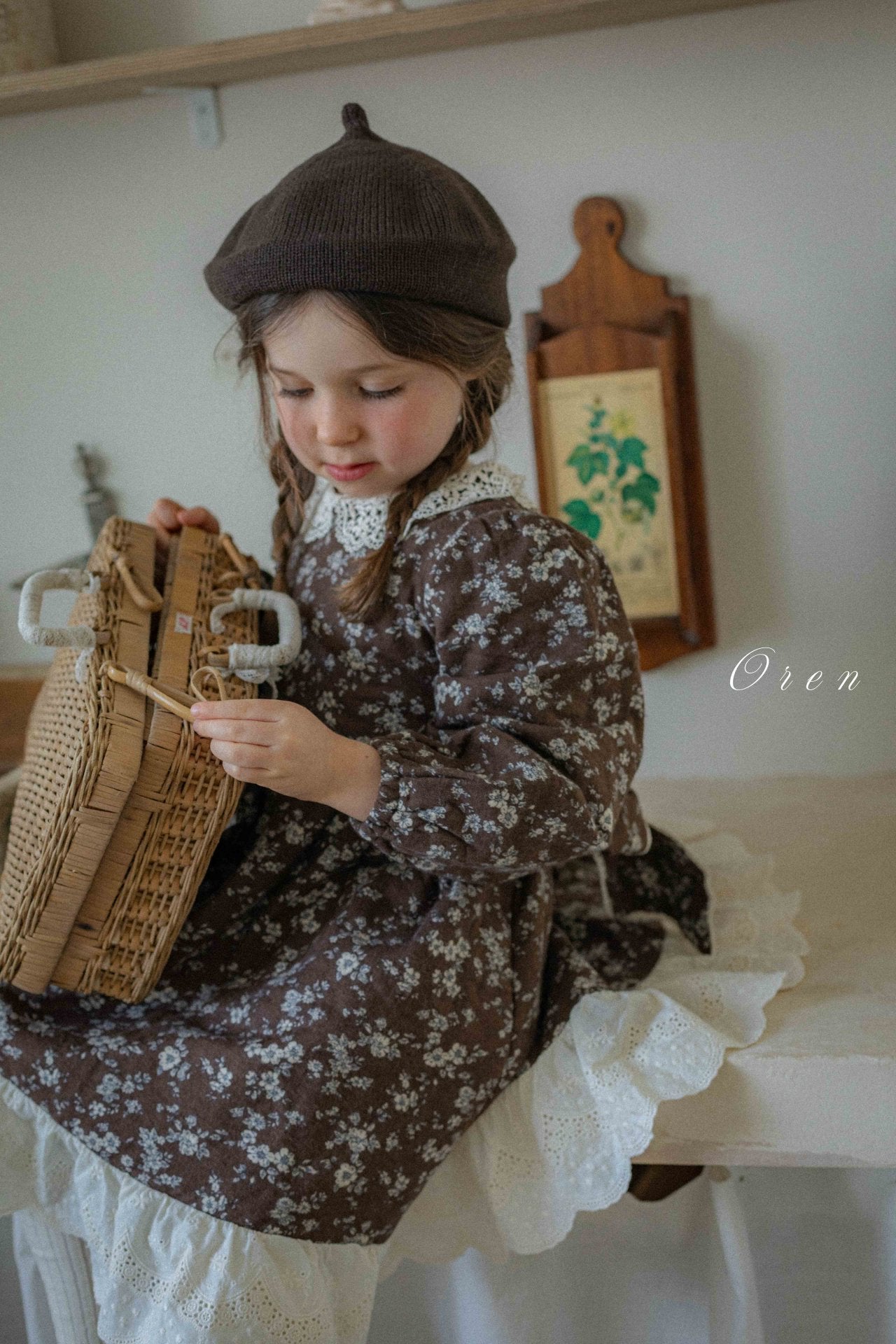 (予約) OREN /  Serena Flower Padded Dress