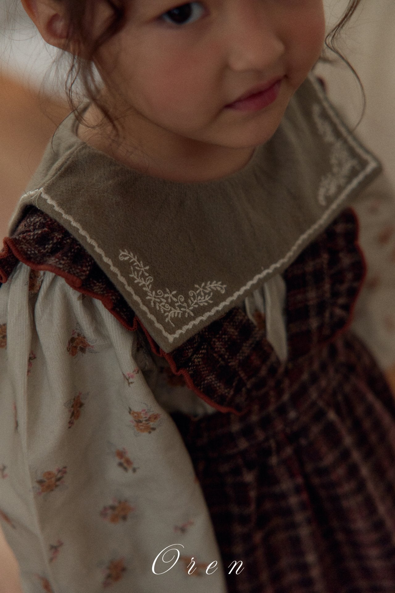 (予約)OREN / Nanette Embroidered Collar Blouse