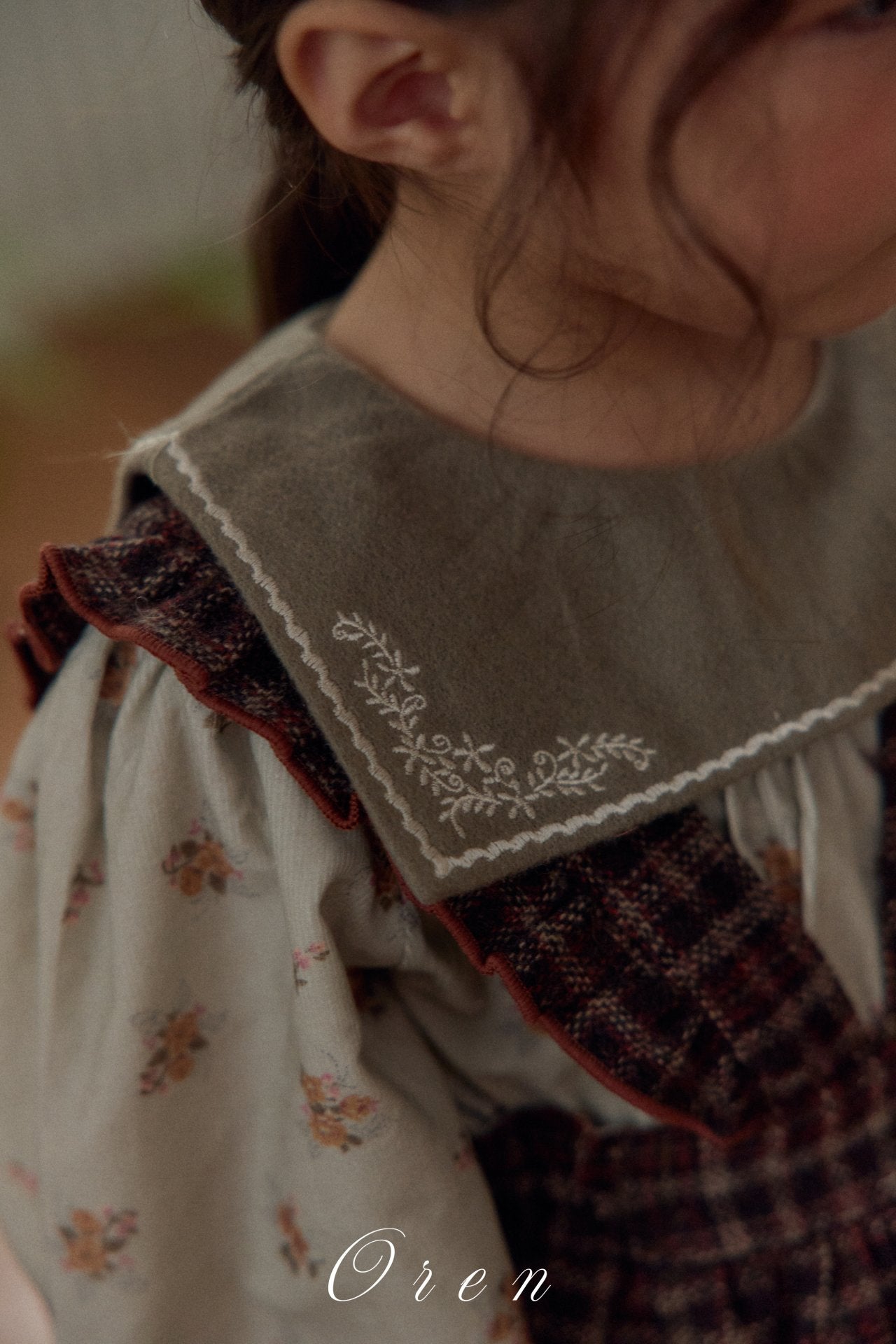 (予約)OREN / Nanette Embroidered Collar Blouse