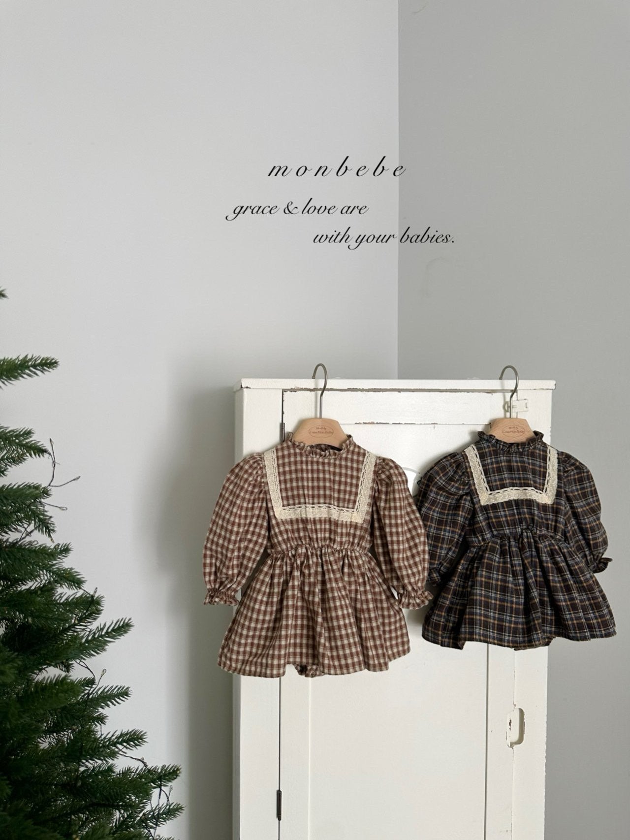 (予約) monbebe /  Lope Check Suit