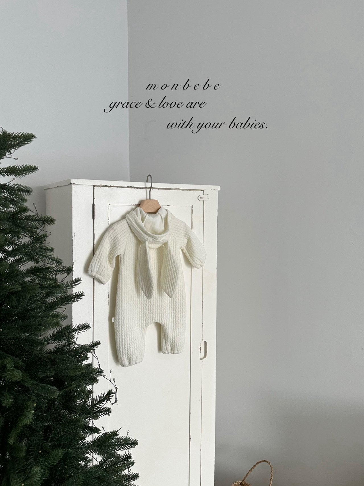 (予約) monbebe / Bunny Knit Suit