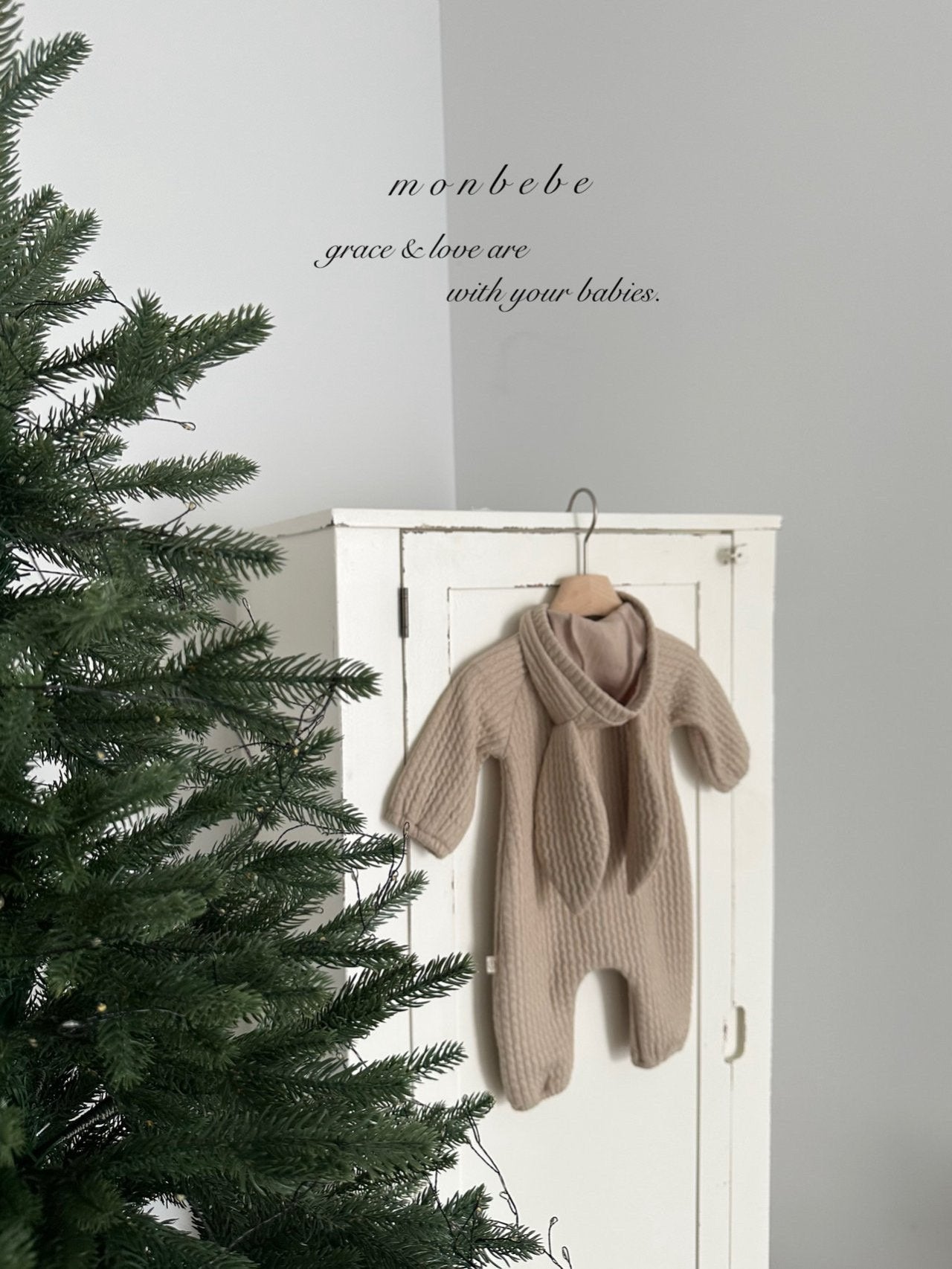 (予約) monbebe / Bunny Knit Suit
