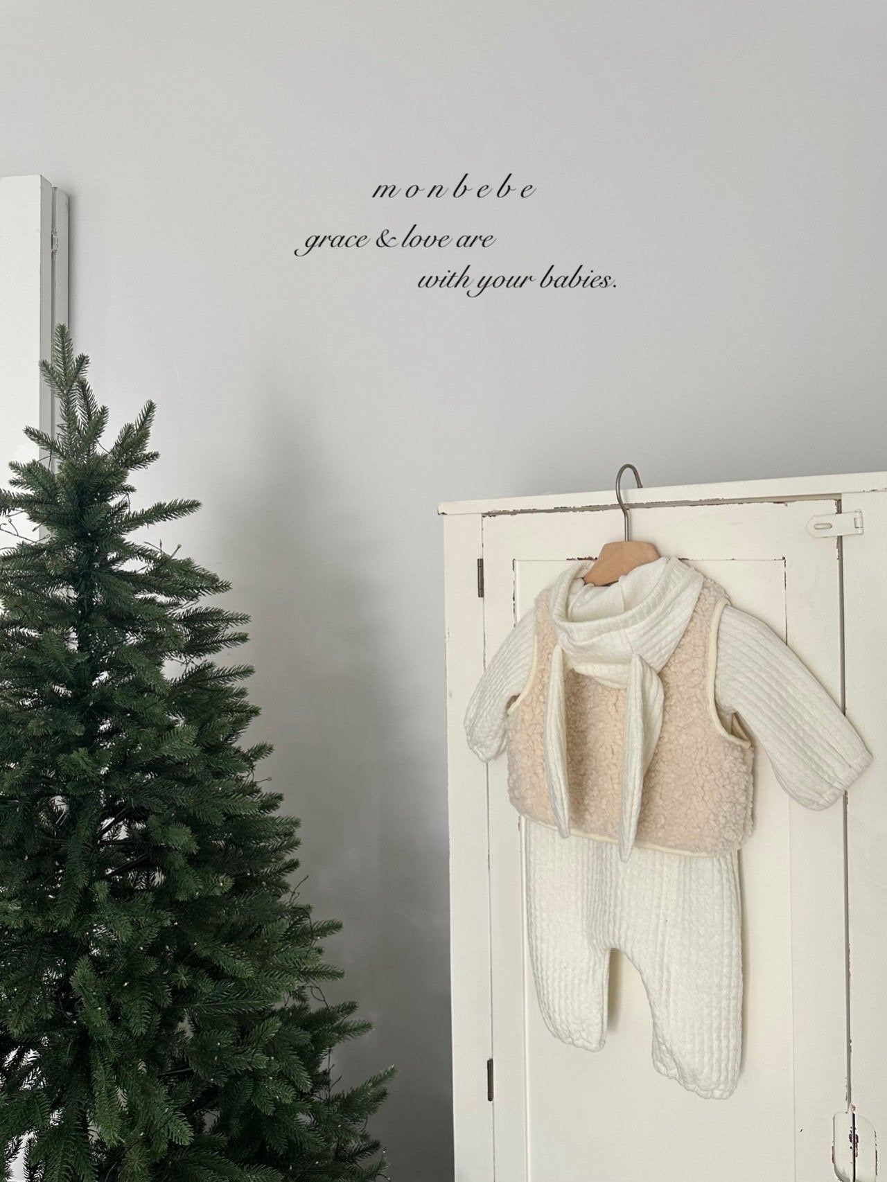 (予約) monbebe / Bunny Knit Suit