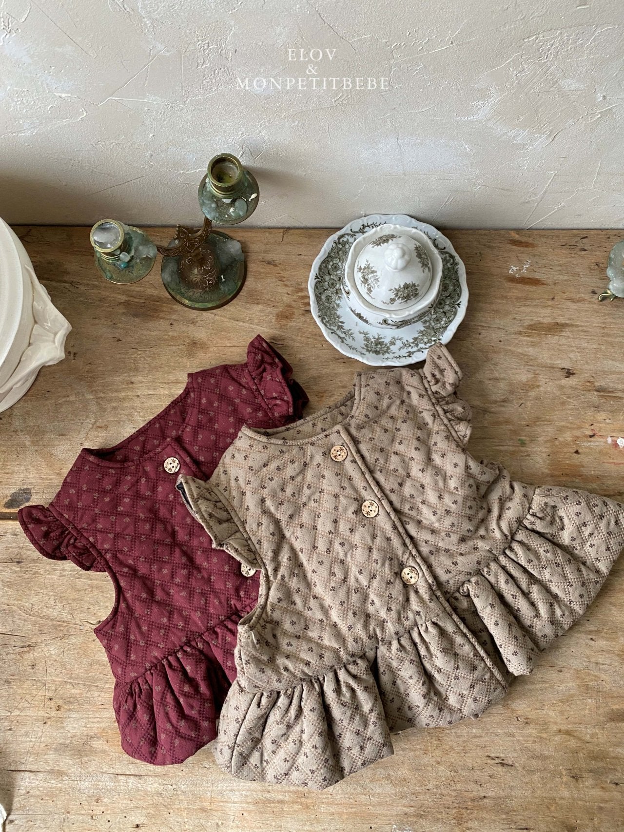 (予約) mon petit bebe / Élva frill vest