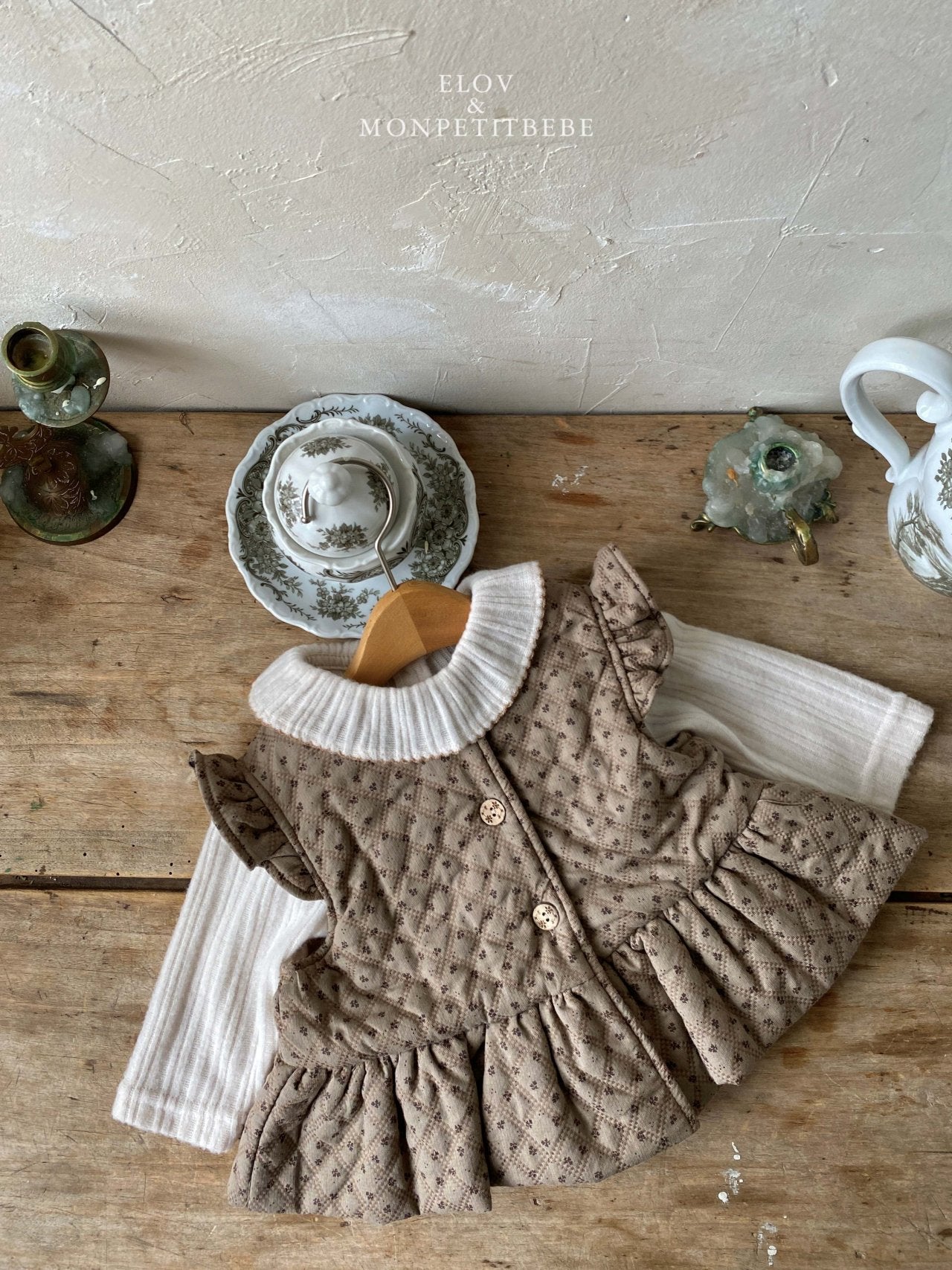 (予約) mon petit bebe / Élva frill vest