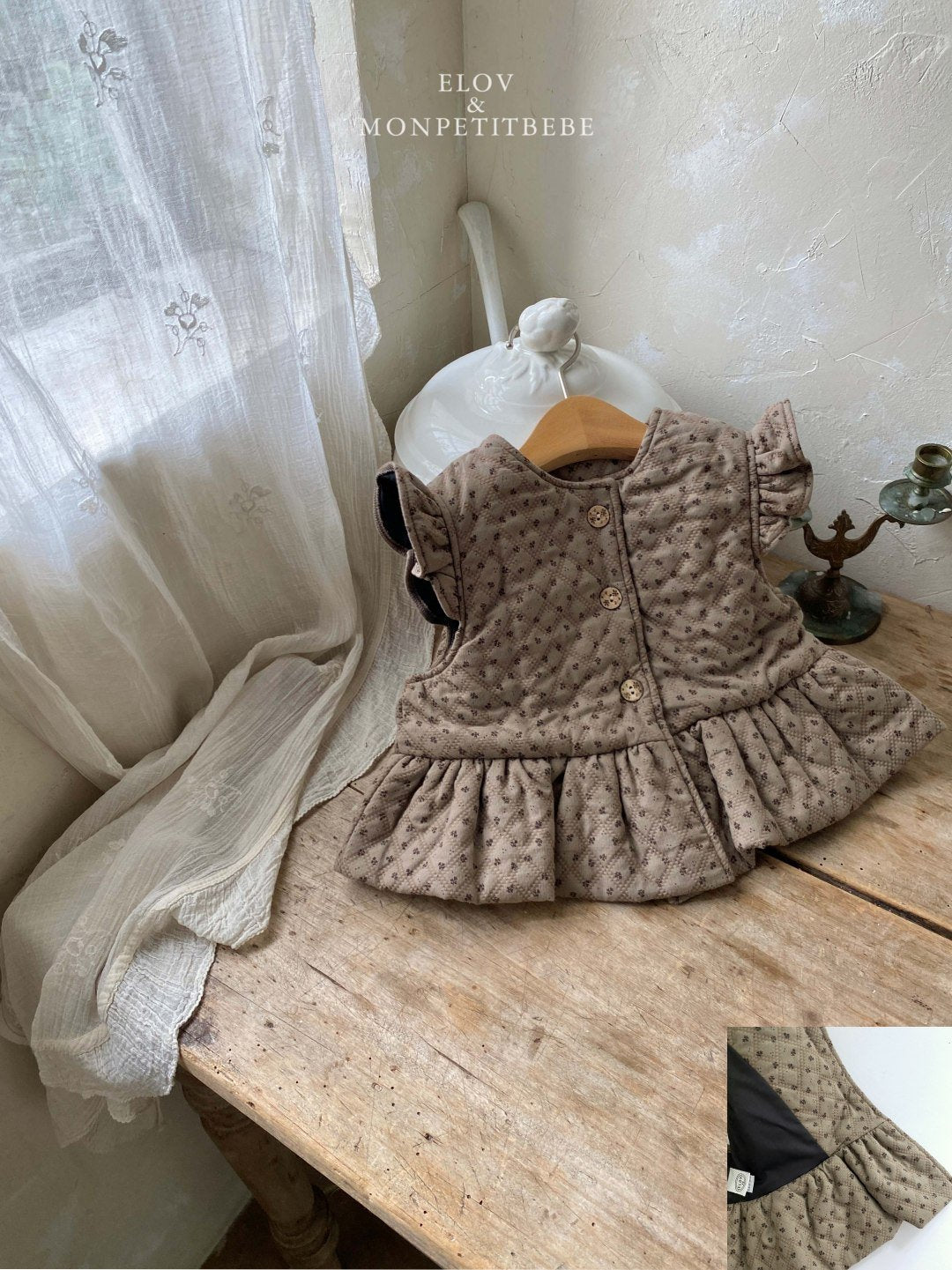 (予約) mon petit bebe / Élva frill vest