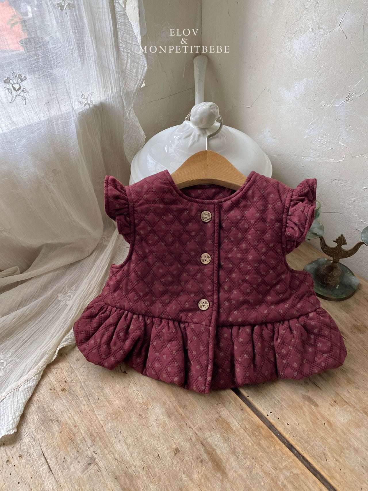 (予約) mon petit bebe / Élva frill vest