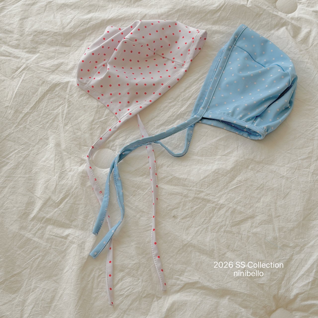 (予約) ninibello / Candy Dot Swimwear (Bonnet Set)