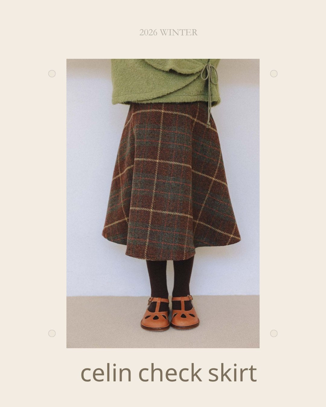 (予約) mon Atelier / Celine Check Skirt