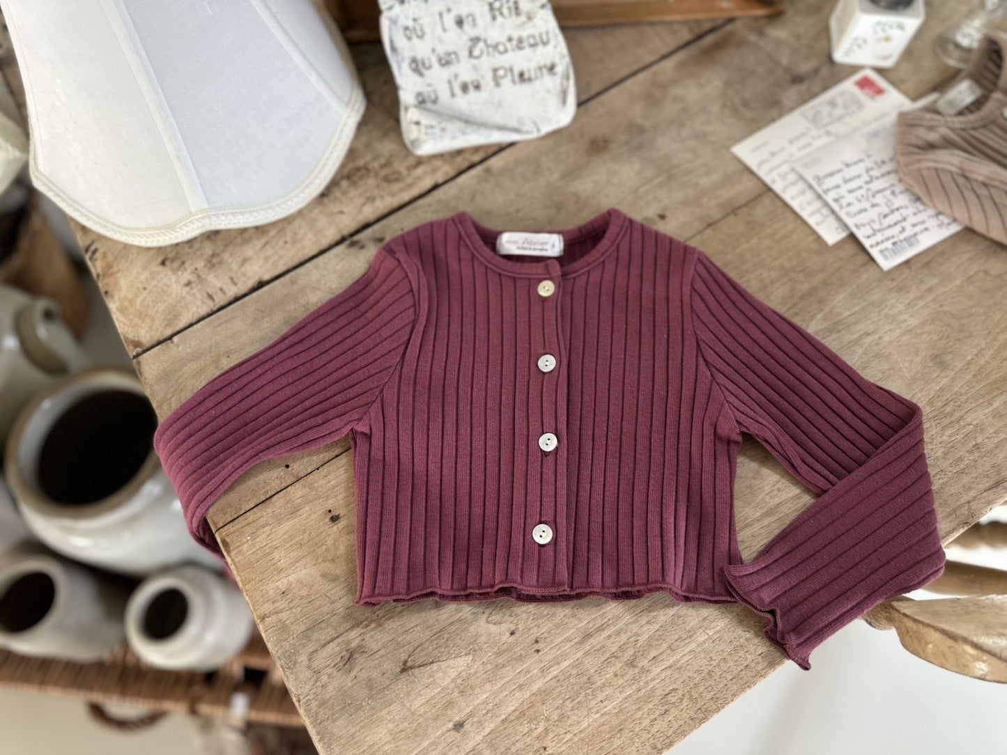 <予約>mon Atelier / Crop Cardigan
