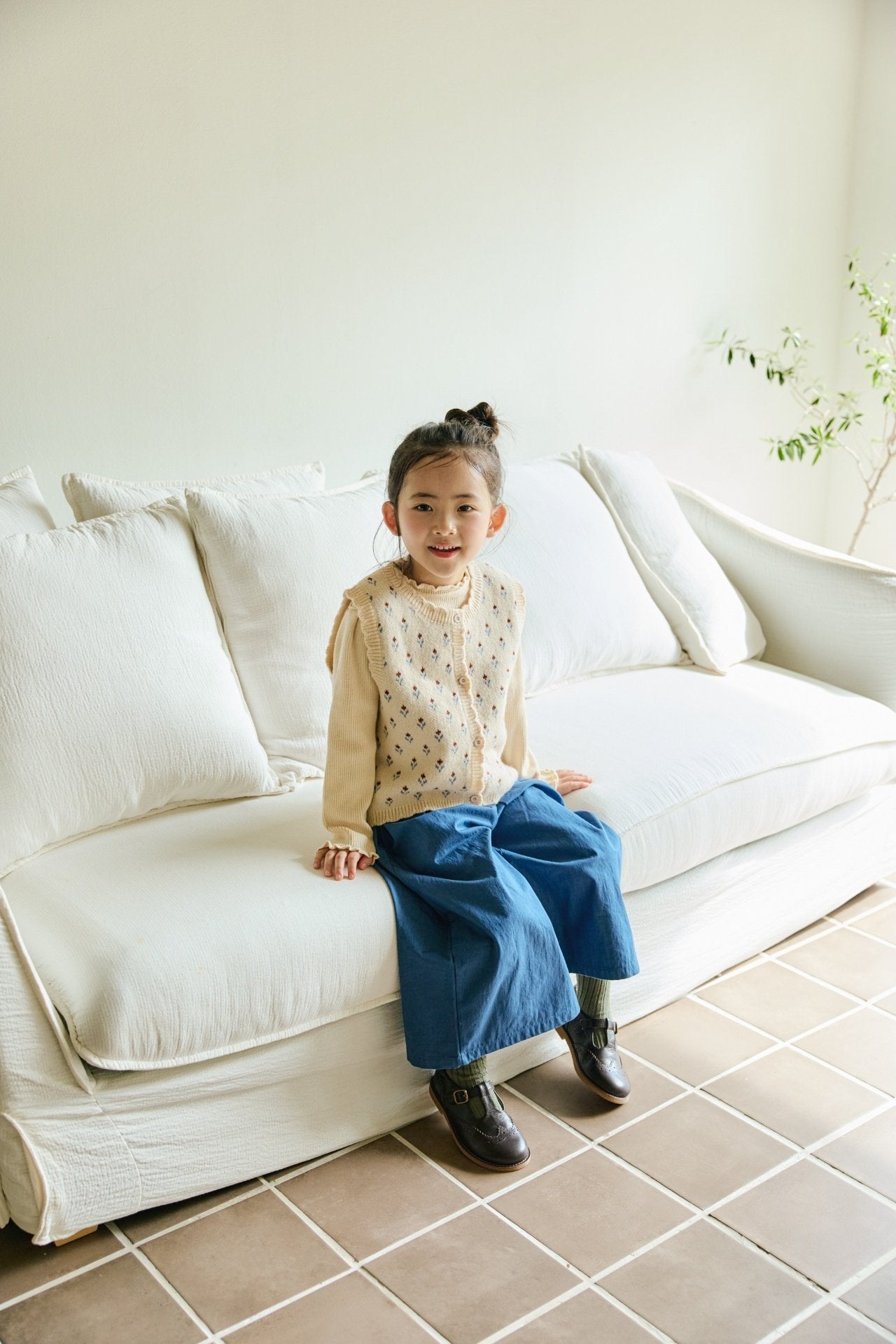 <予約>mon Atelier / Frill Knit Top