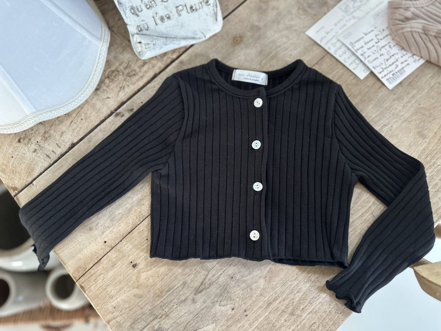 <予約>mon Atelier / Crop Cardigan