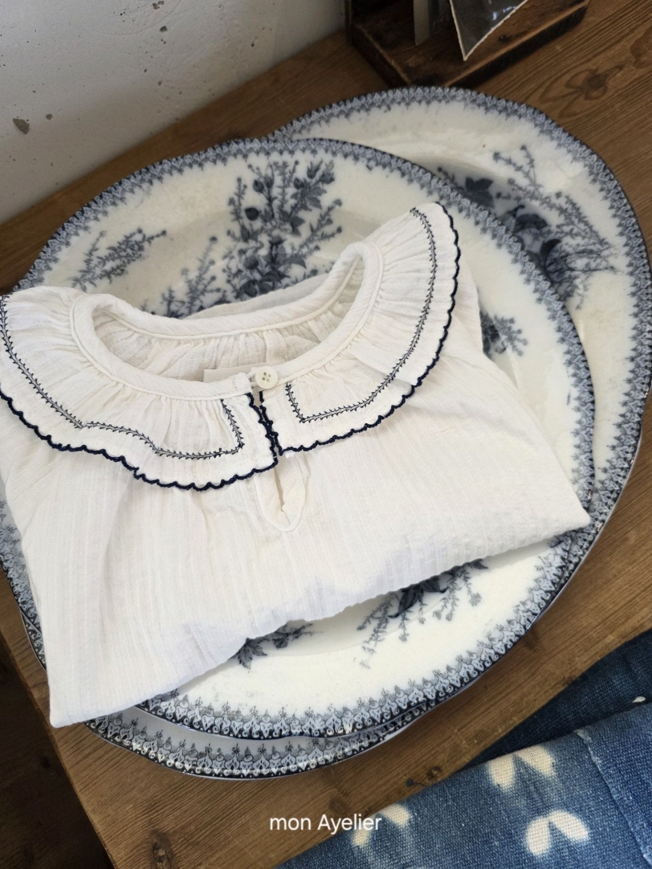 <予約>mon Atelier / Pico Blouse