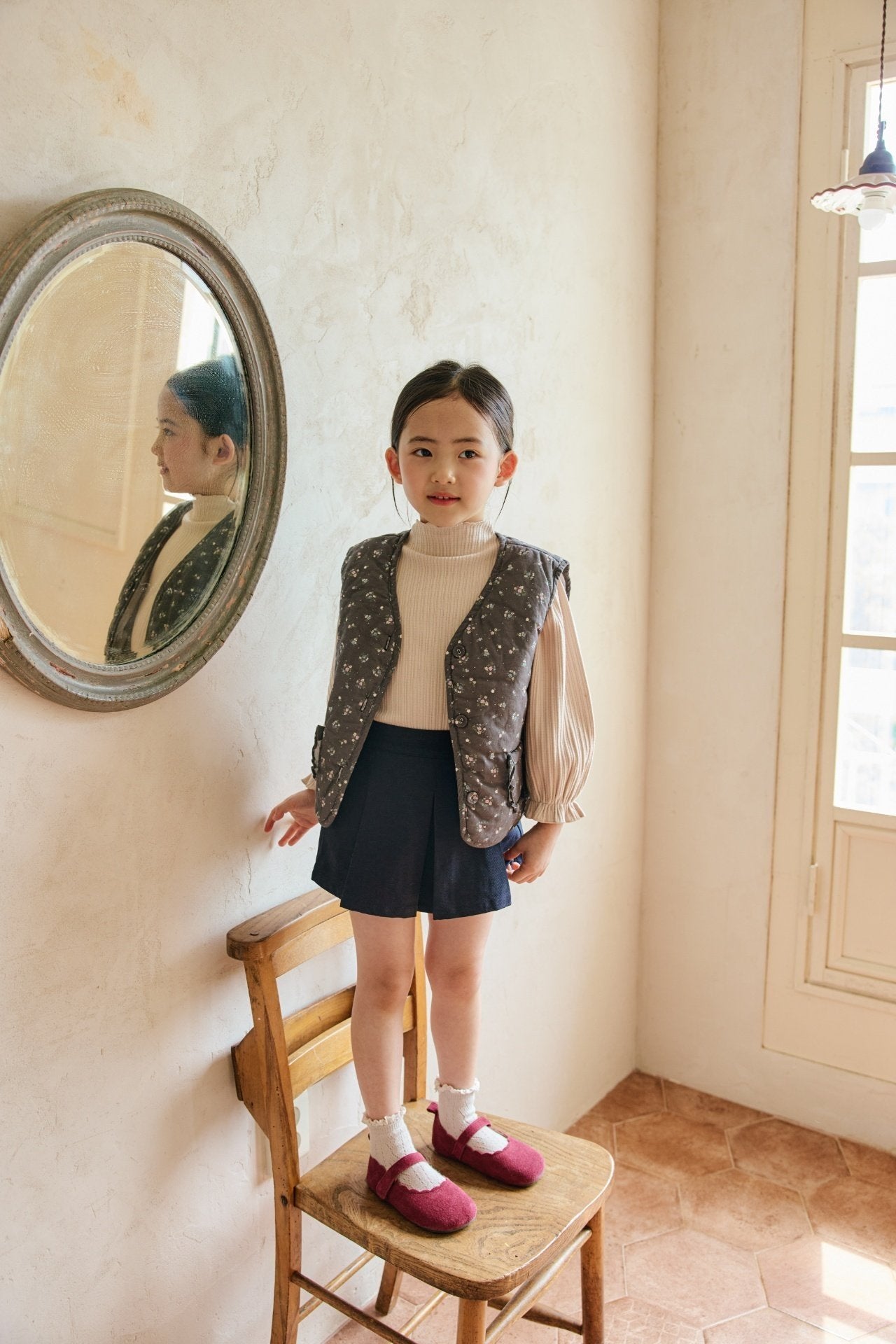 <予約>mon Atelier / Floral Vest