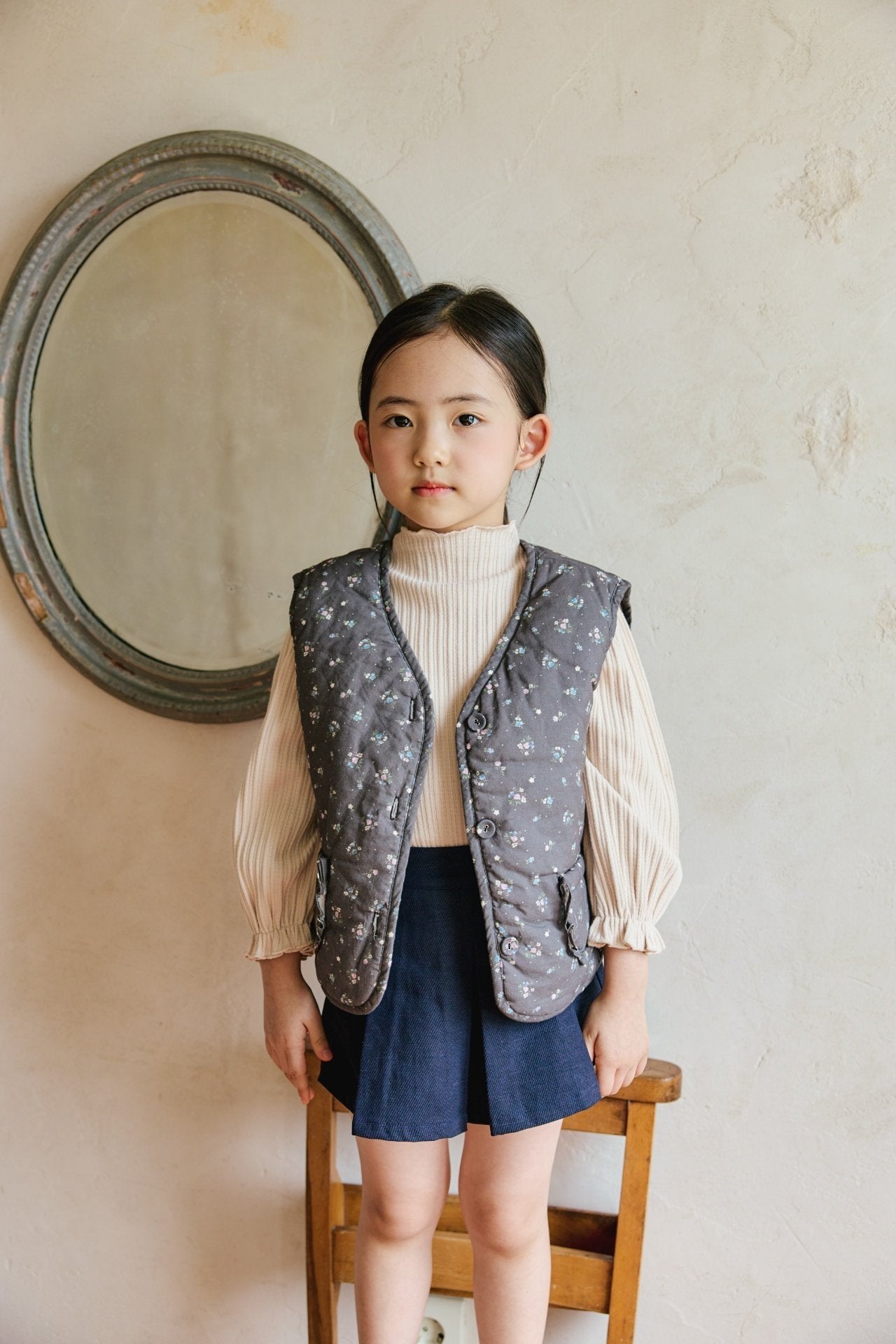 <予約>mon Atelier / Floral Vest