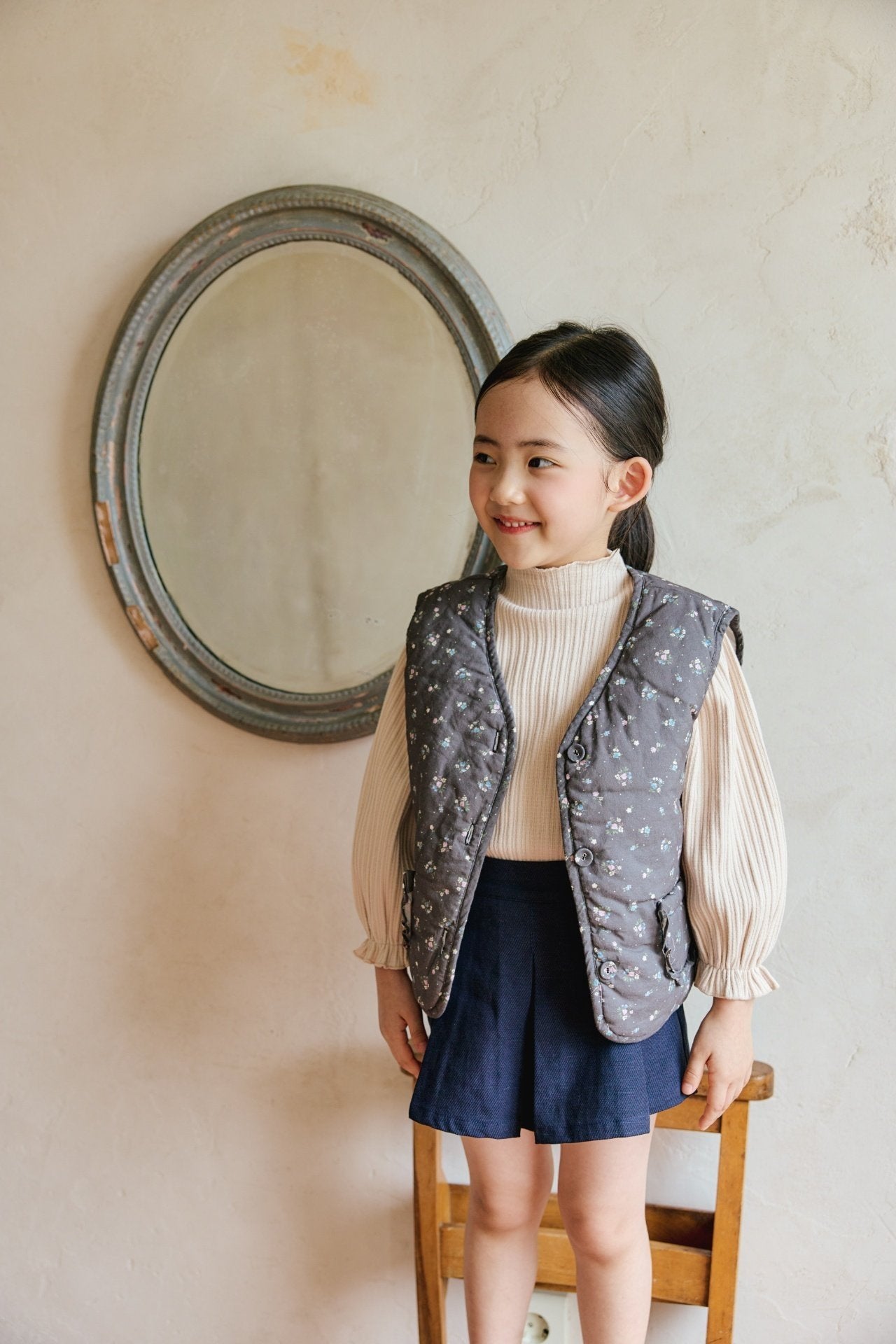 <予約>mon Atelier / Floral Vest