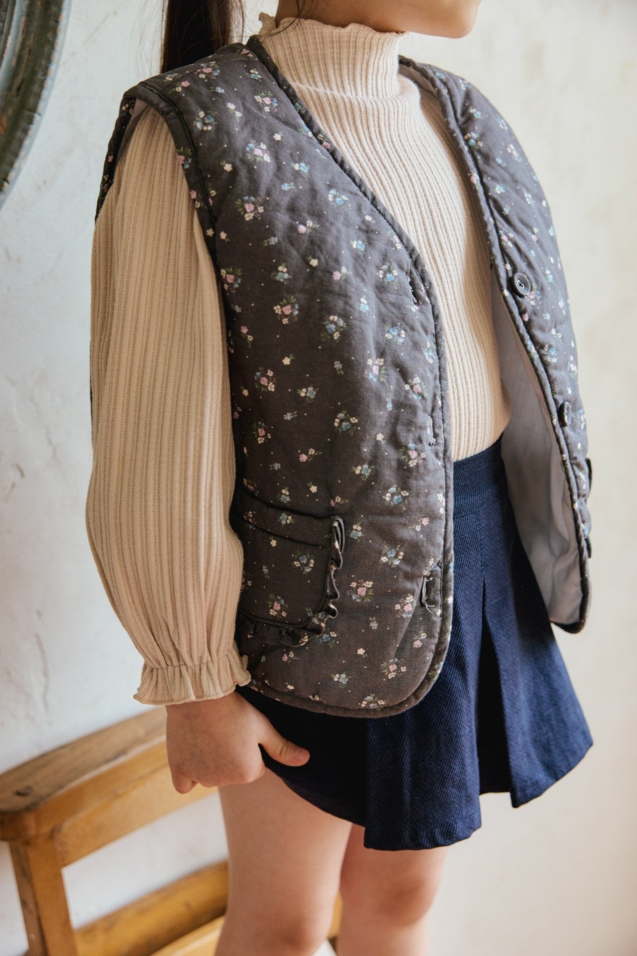 <予約>mon Atelier / Floral Vest