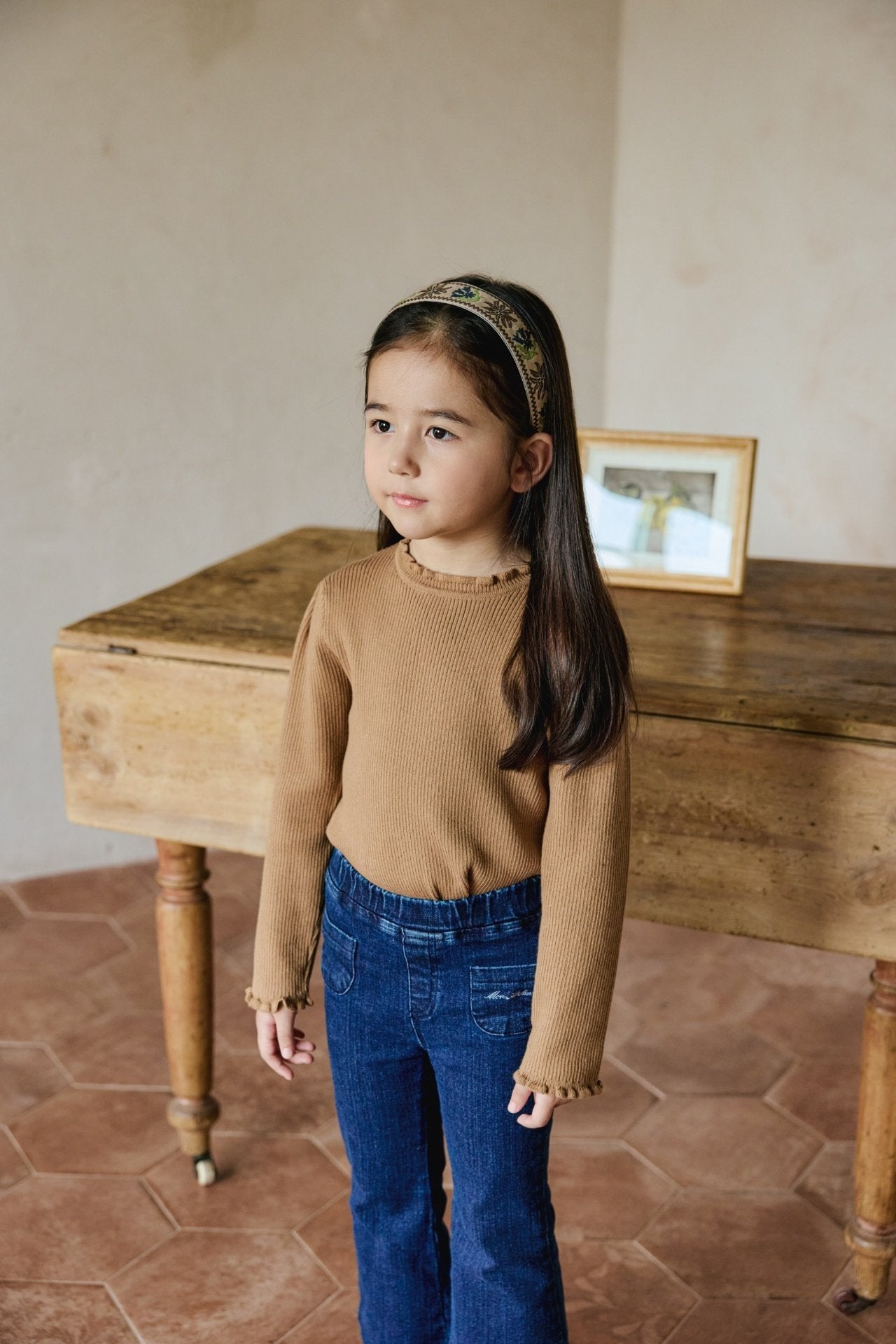 <予約>mon Atelier / Frill Knit Top