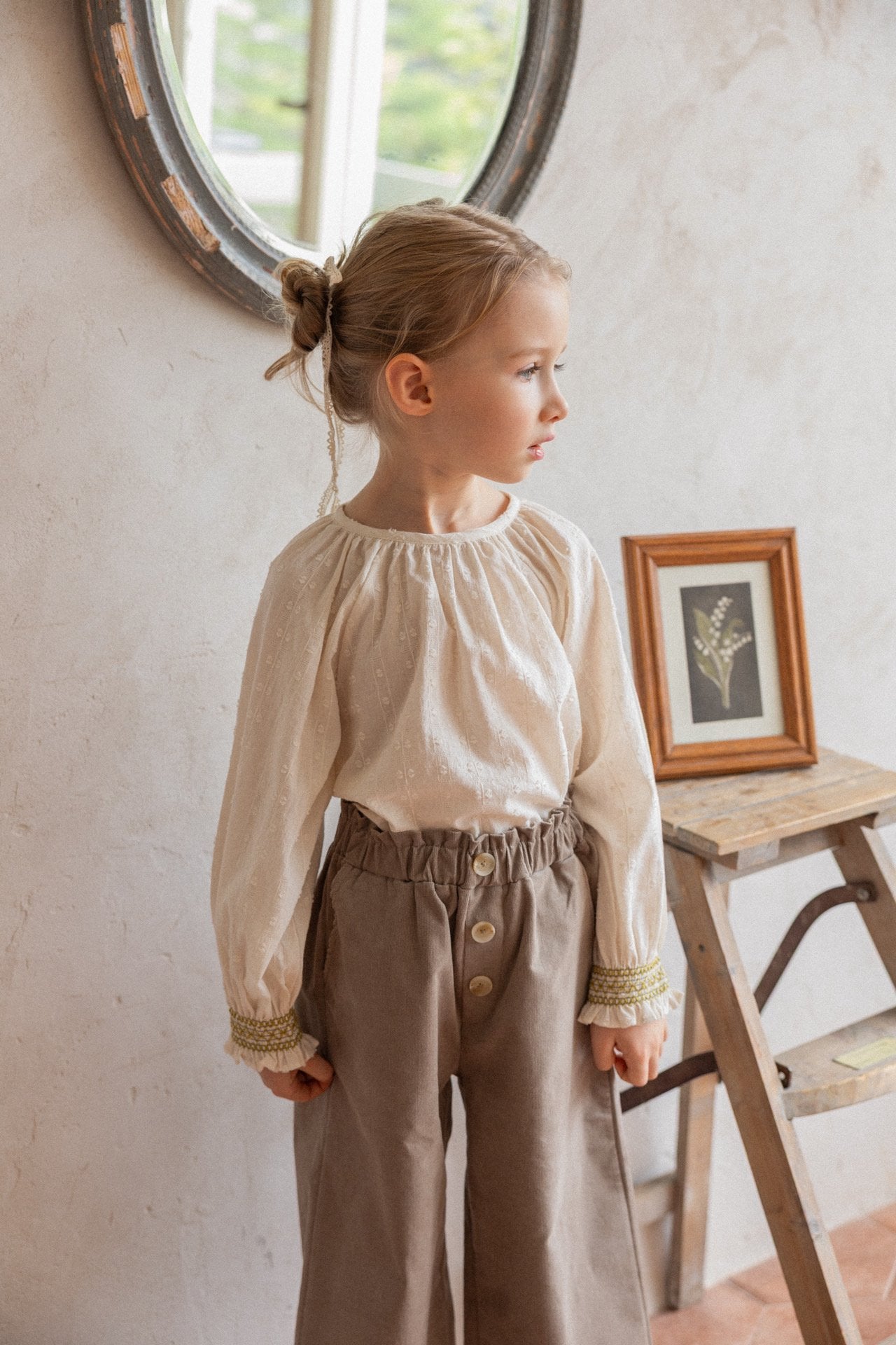 (予約)perro bebe / Maya pants  - khaki beige