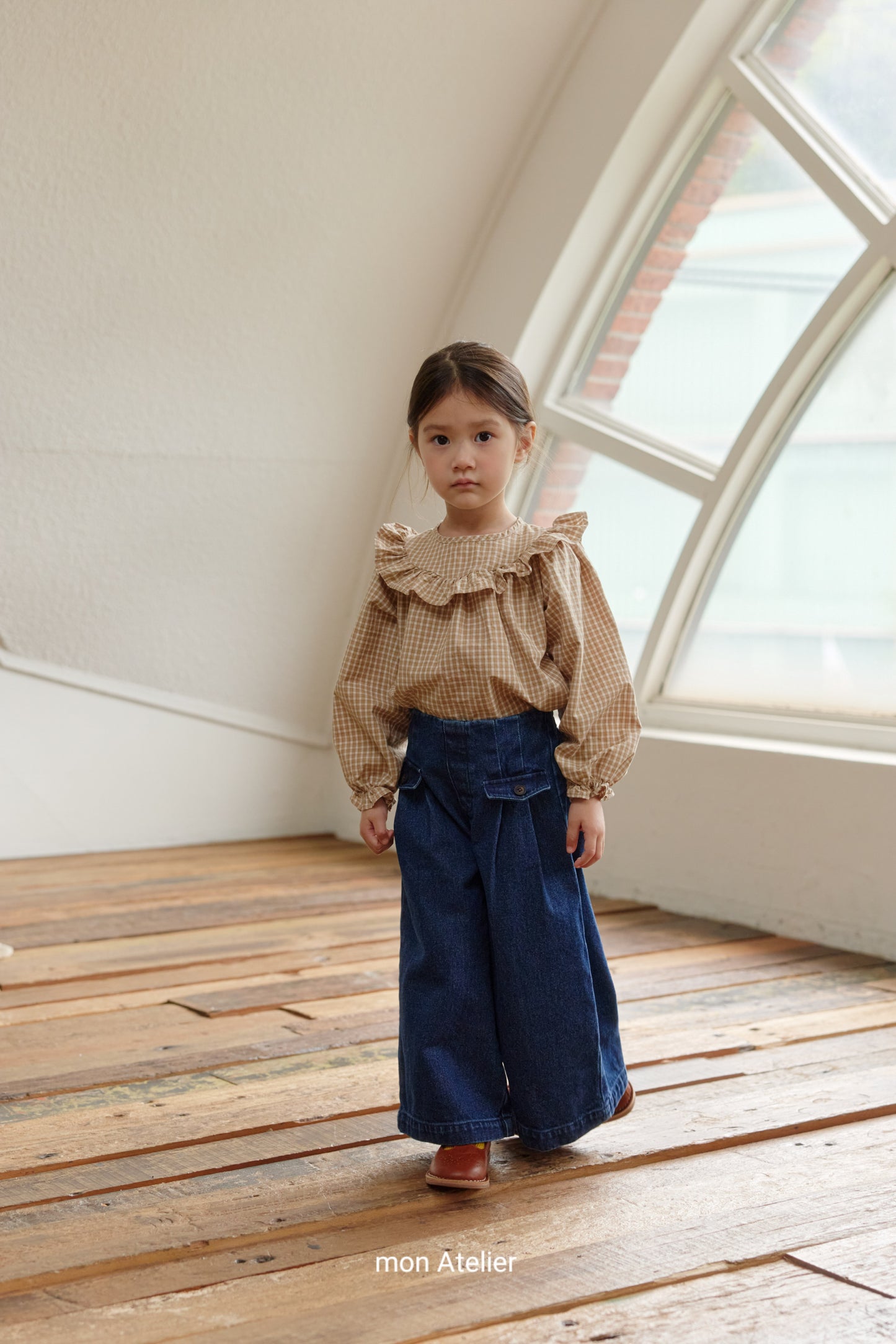 (予約) mon Atelier  / flap denim pants