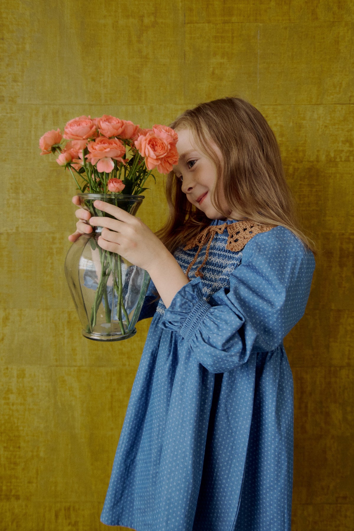 (予約) Saint Ella / Claudine smocked dress - Denim