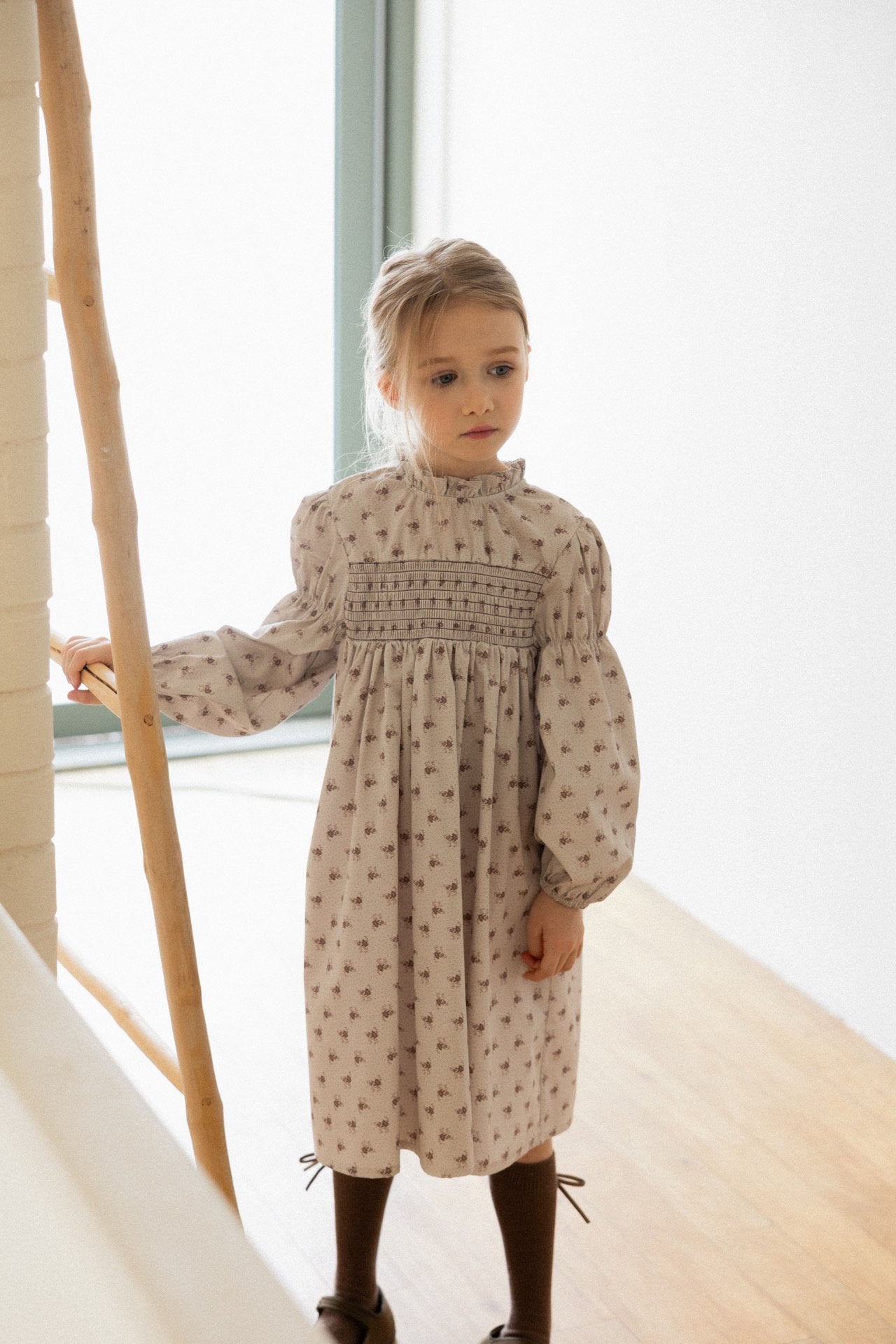 (予約)perro bebe / Ivy dress - brown