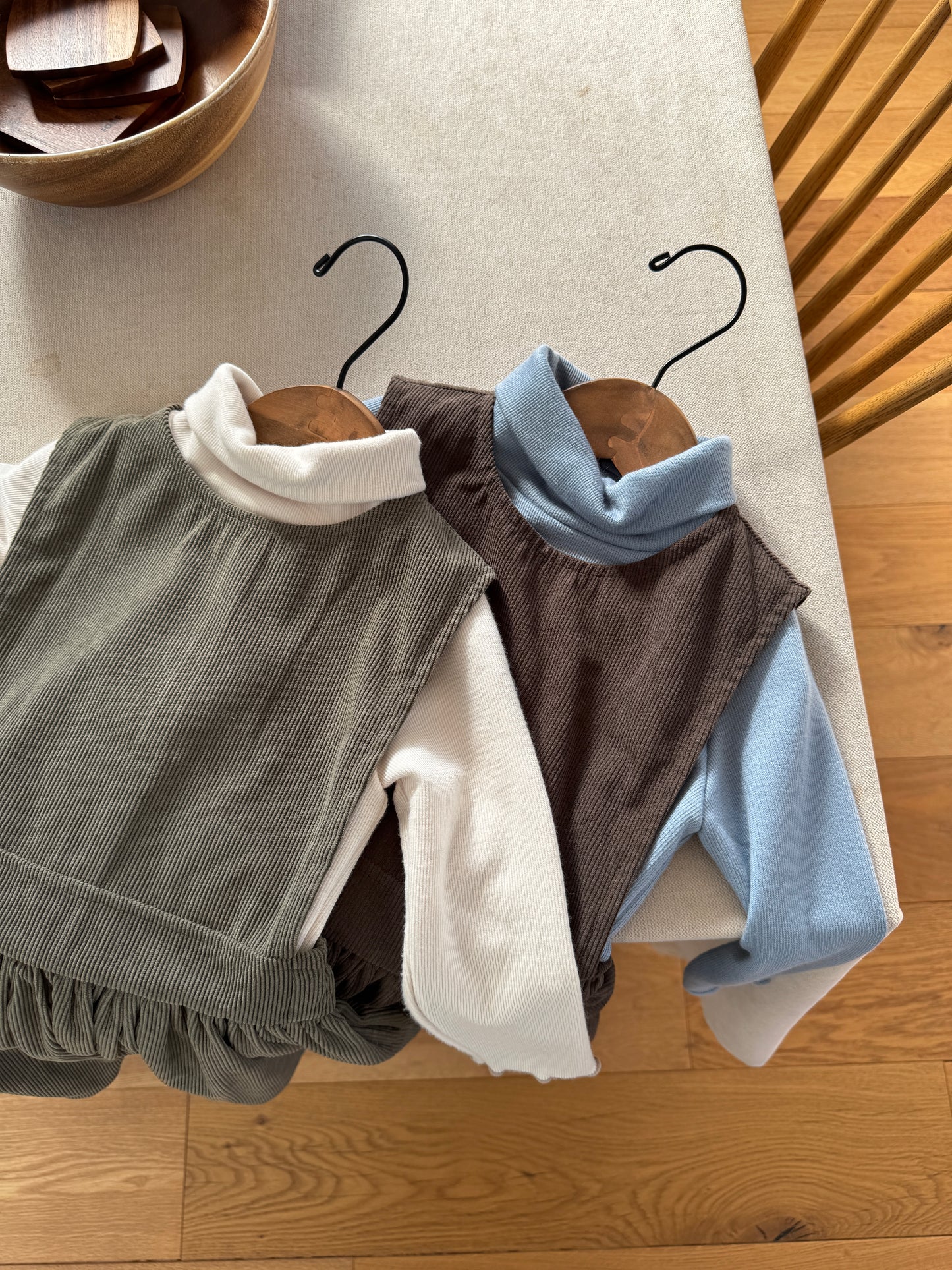 Brownie Dress  with miton / khaki