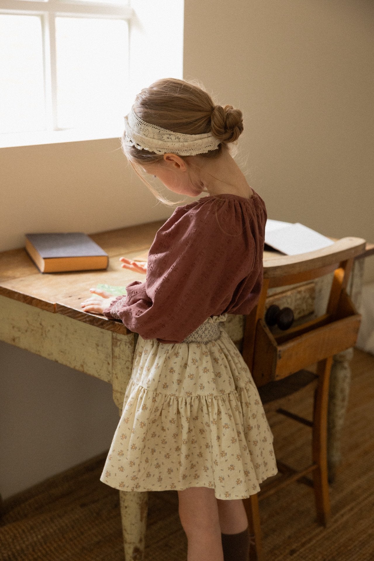 (予約)perro bebe / Jasmine blouse - brick